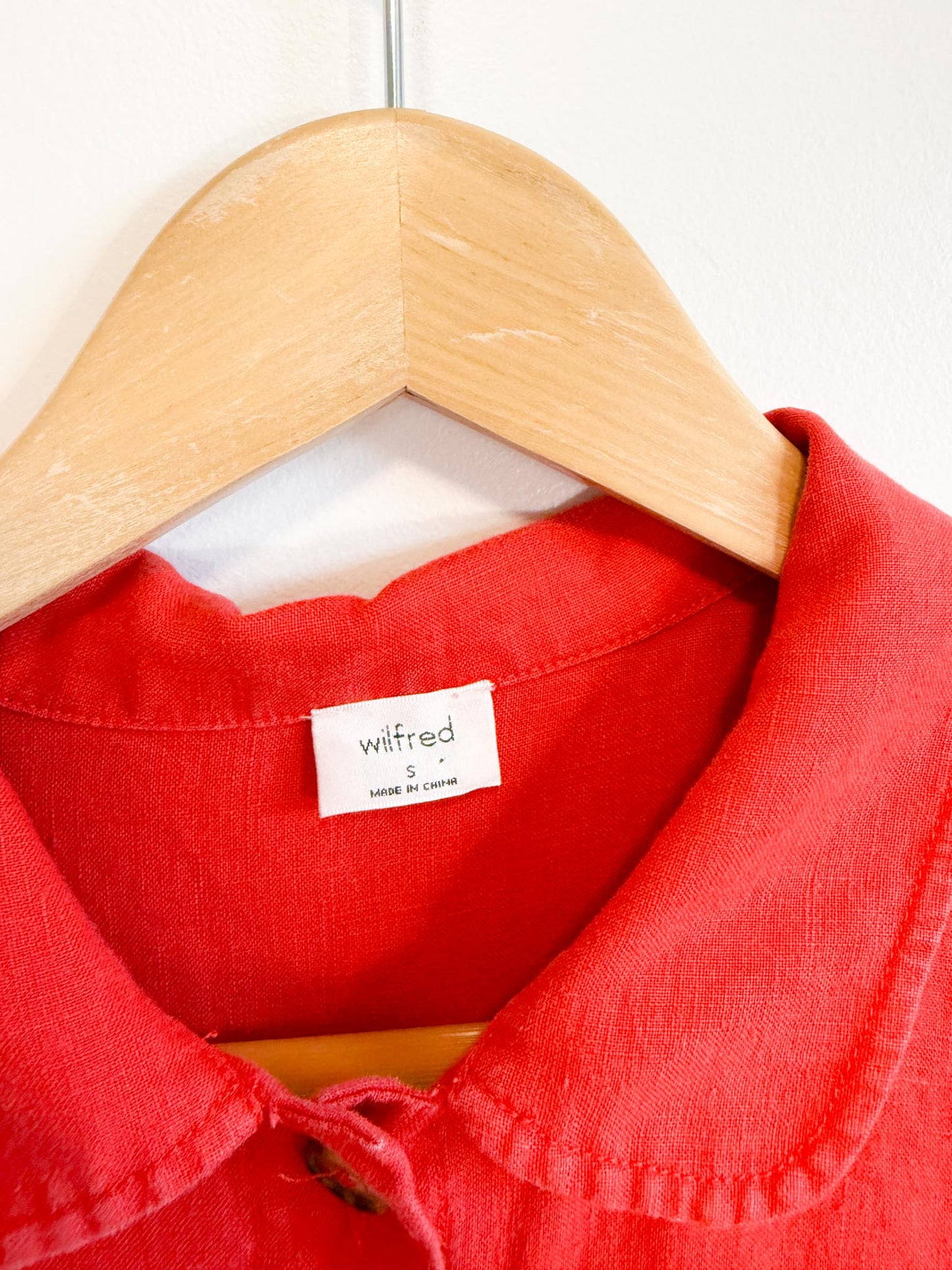Wilfred "Naeva Linen Dress in Red" (Size S/M)