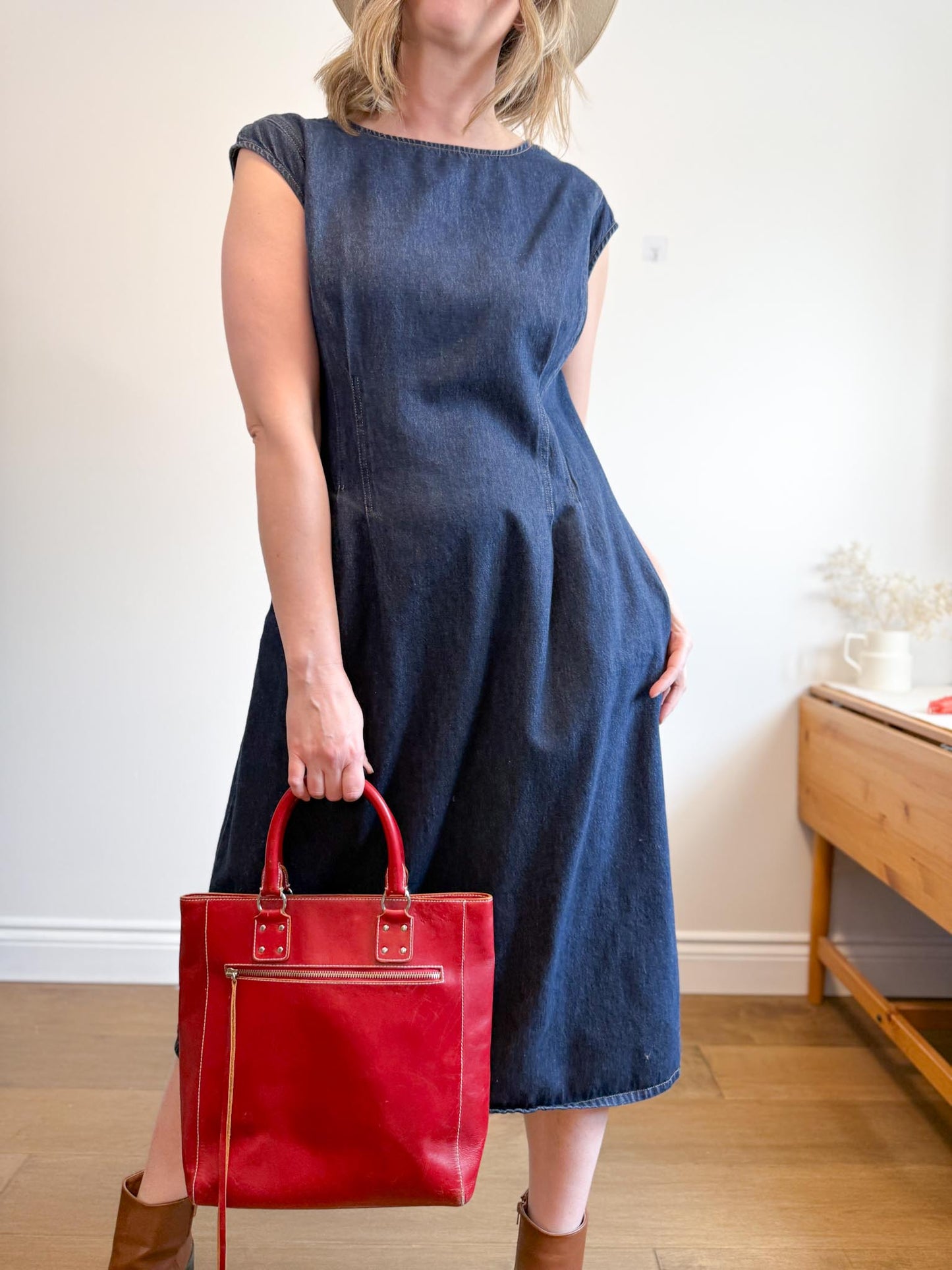 Banana Republic "Lina Italian Denim Midi Dress" (Size 16)