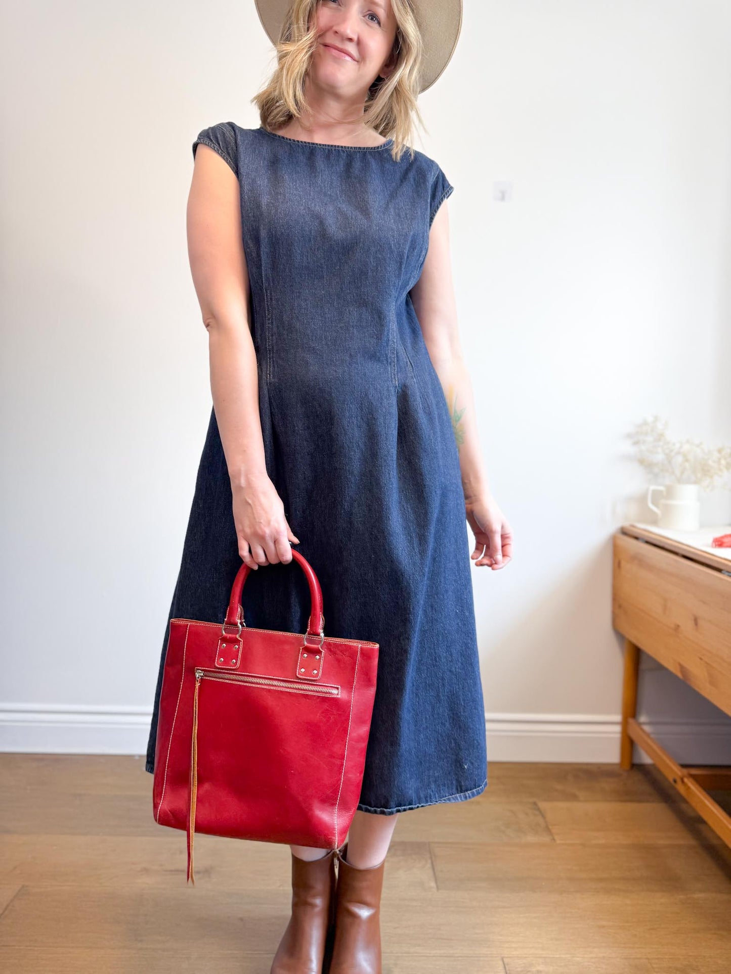 Banana Republic "Lina Italian Denim Midi Dress" (Size 16)
