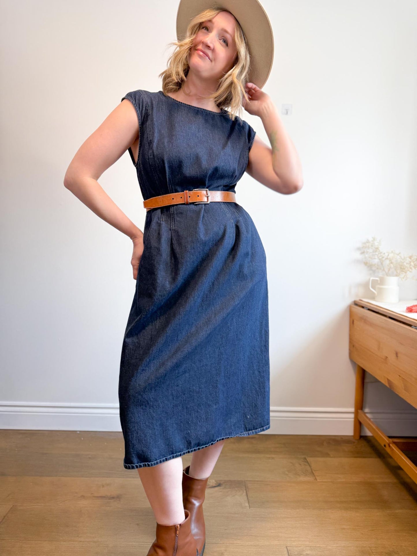 Banana Republic "Lina Italian Denim Midi Dress" (Size 16)