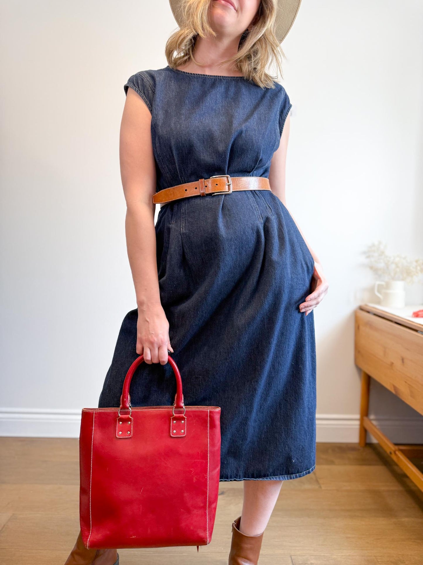 Banana Republic "Lina Italian Denim Midi Dress" (Size 16)
