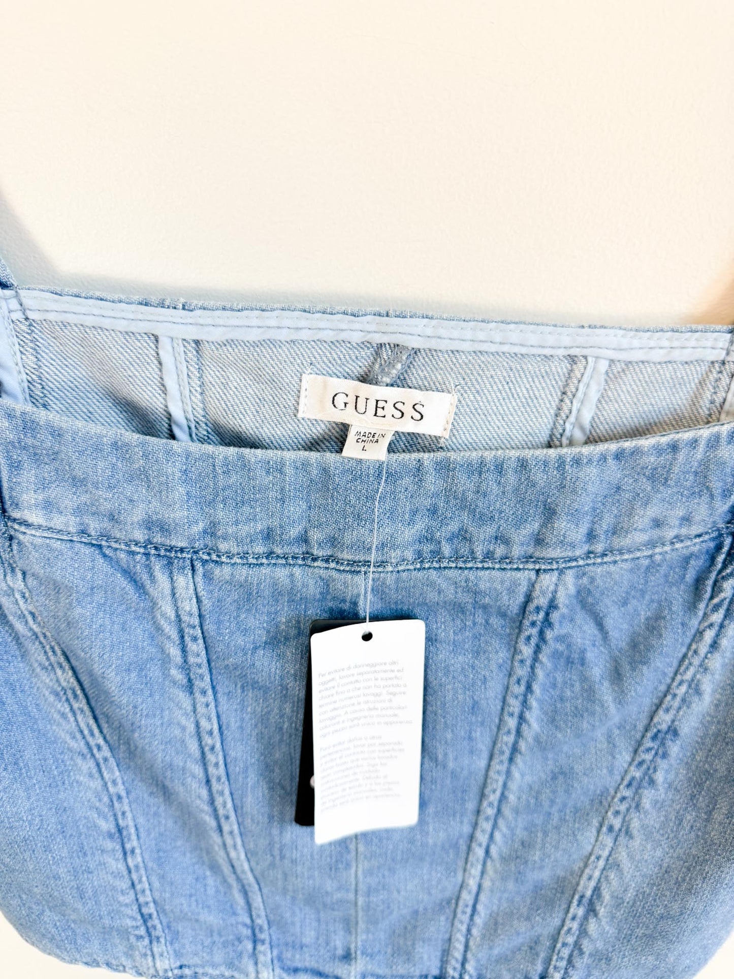 Guess Denim Bustier Top NWT (Size L)