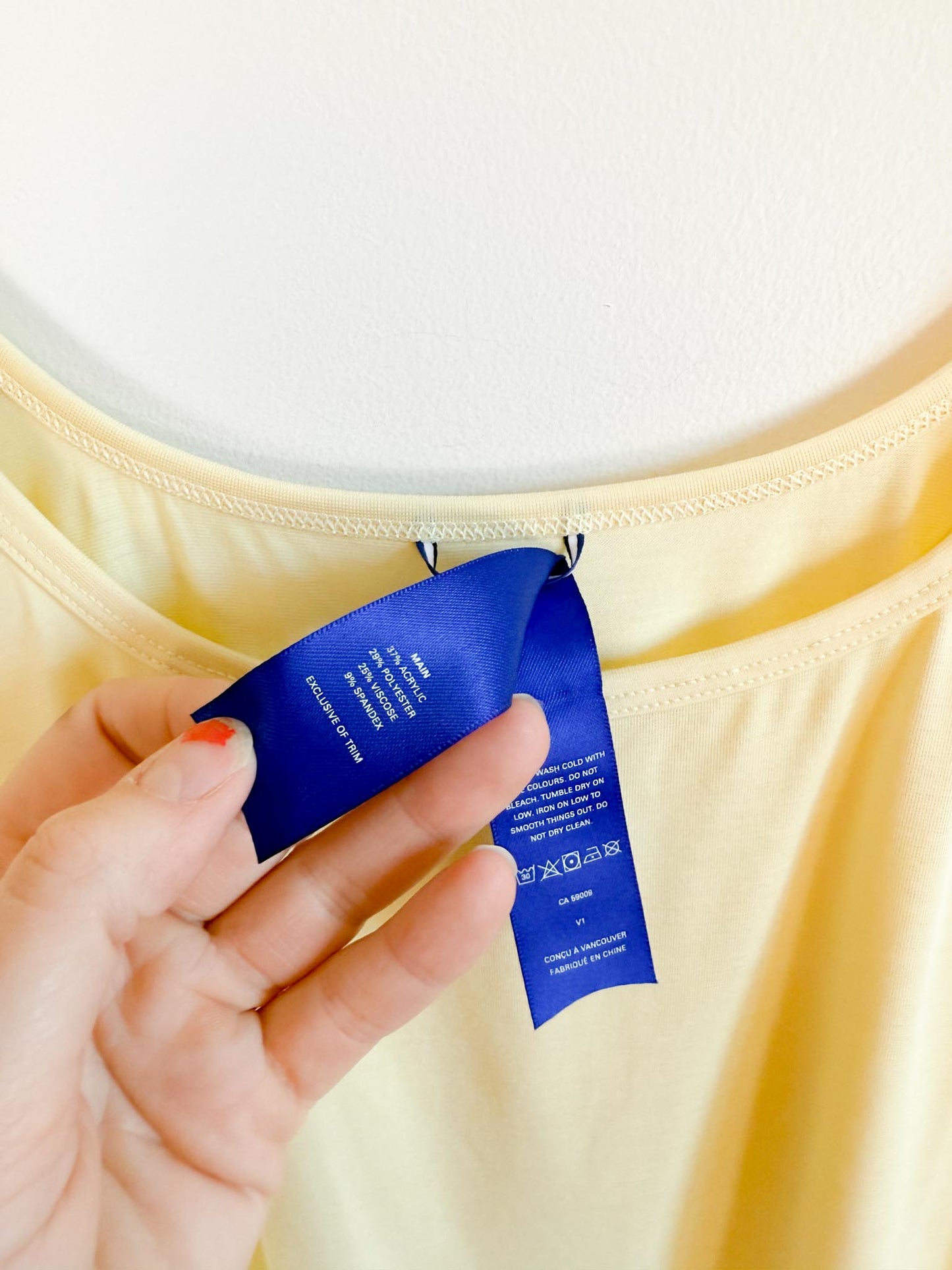 Kit & Ace Tank Top in Butter Yellow (Size L/XL)