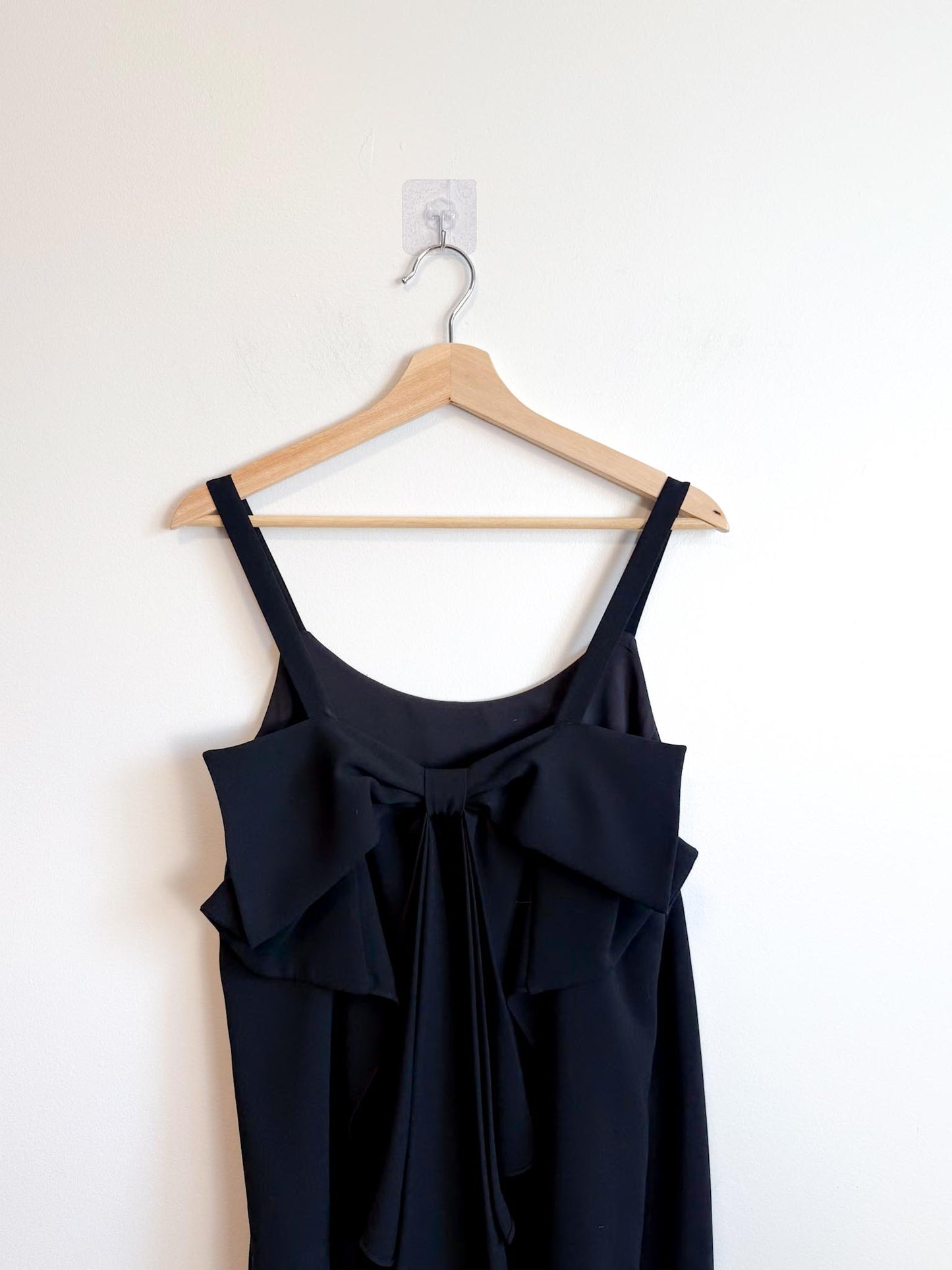 Club Monaco "Davie Bow Back Mini Dress in Black" (Size S)