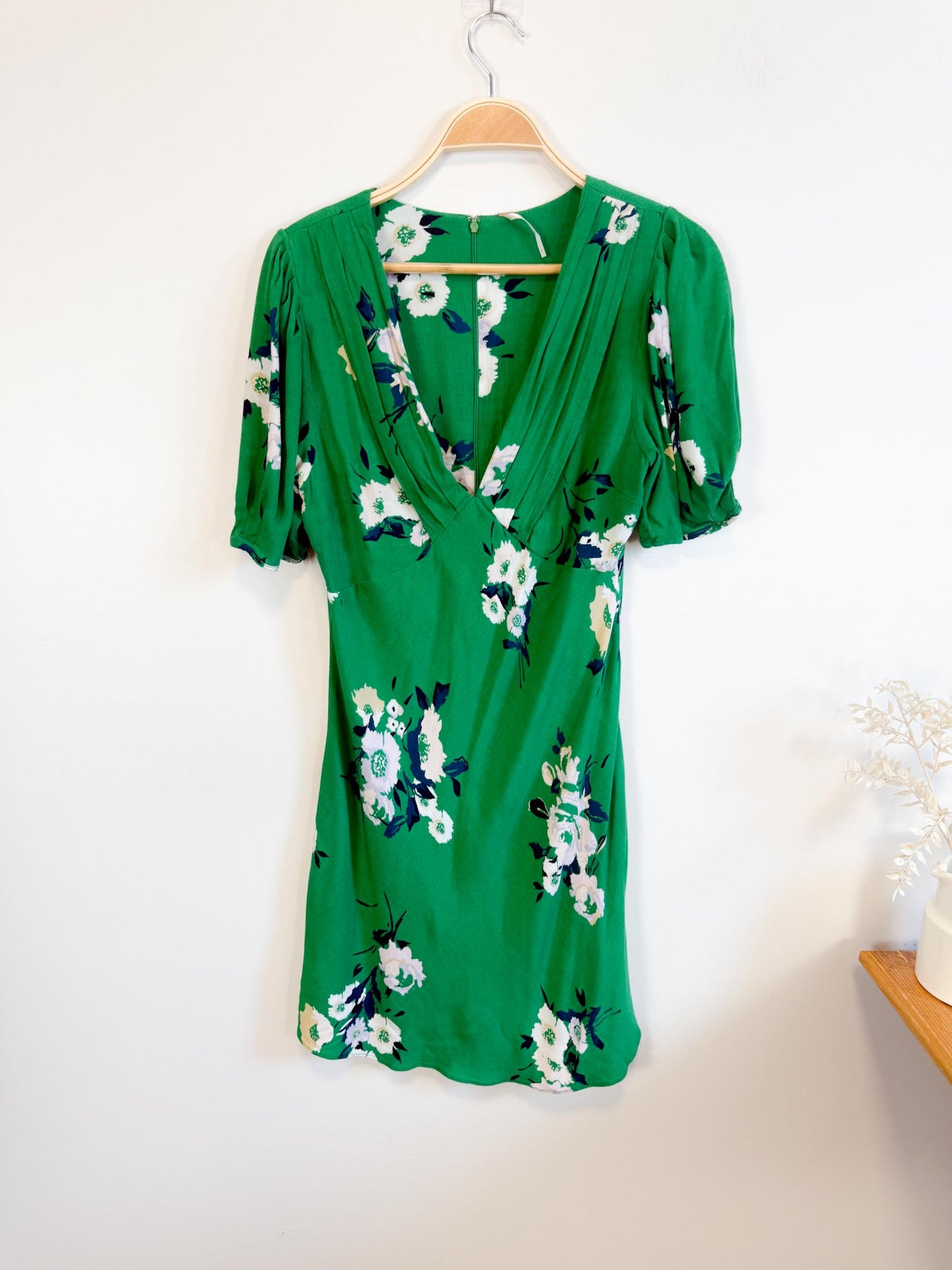 Free People "Neon Garden Mini Dress in Green" (Size S/M)