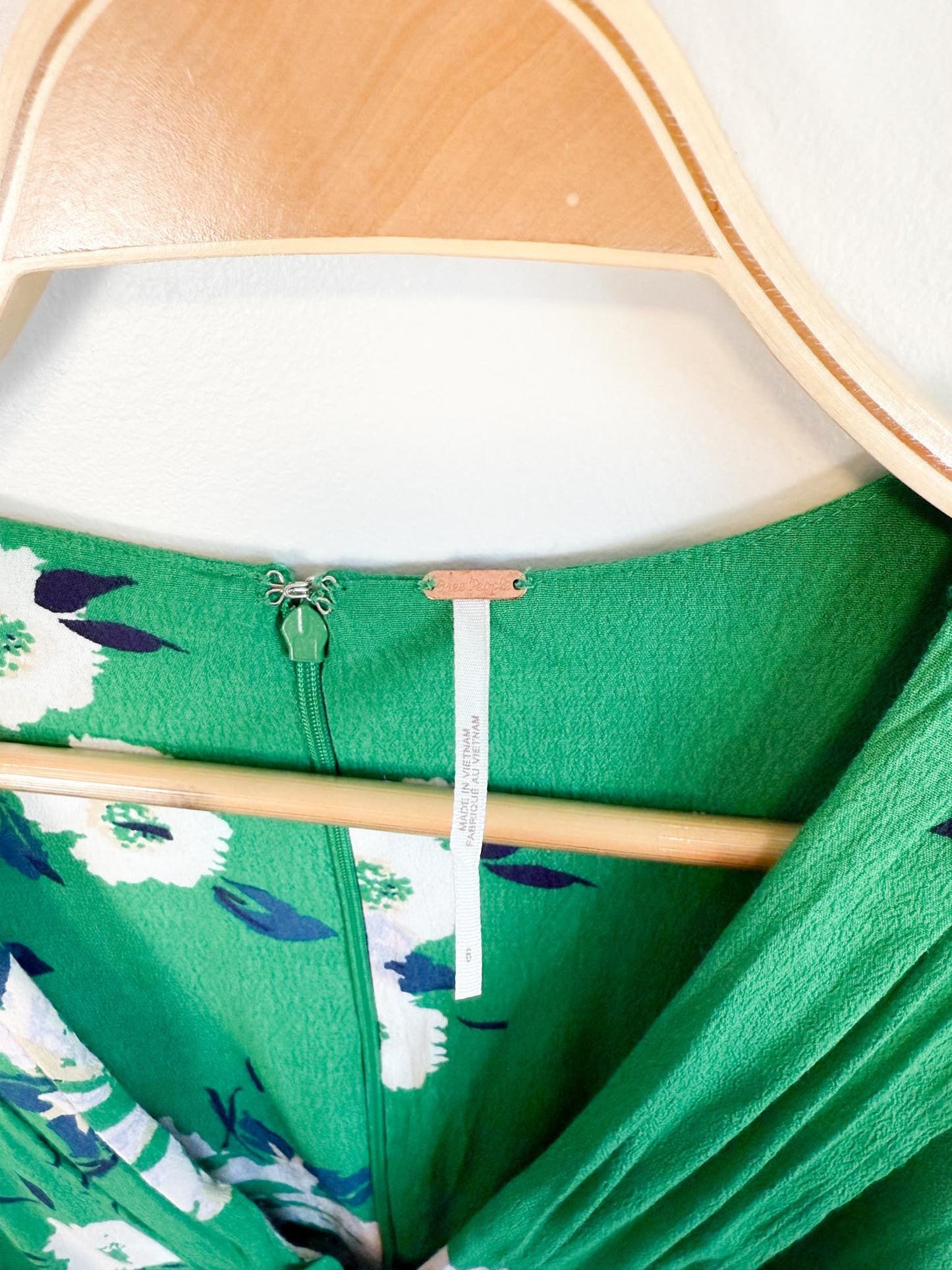 Free People "Neon Garden Mini Dress in Green" (Size S/M)