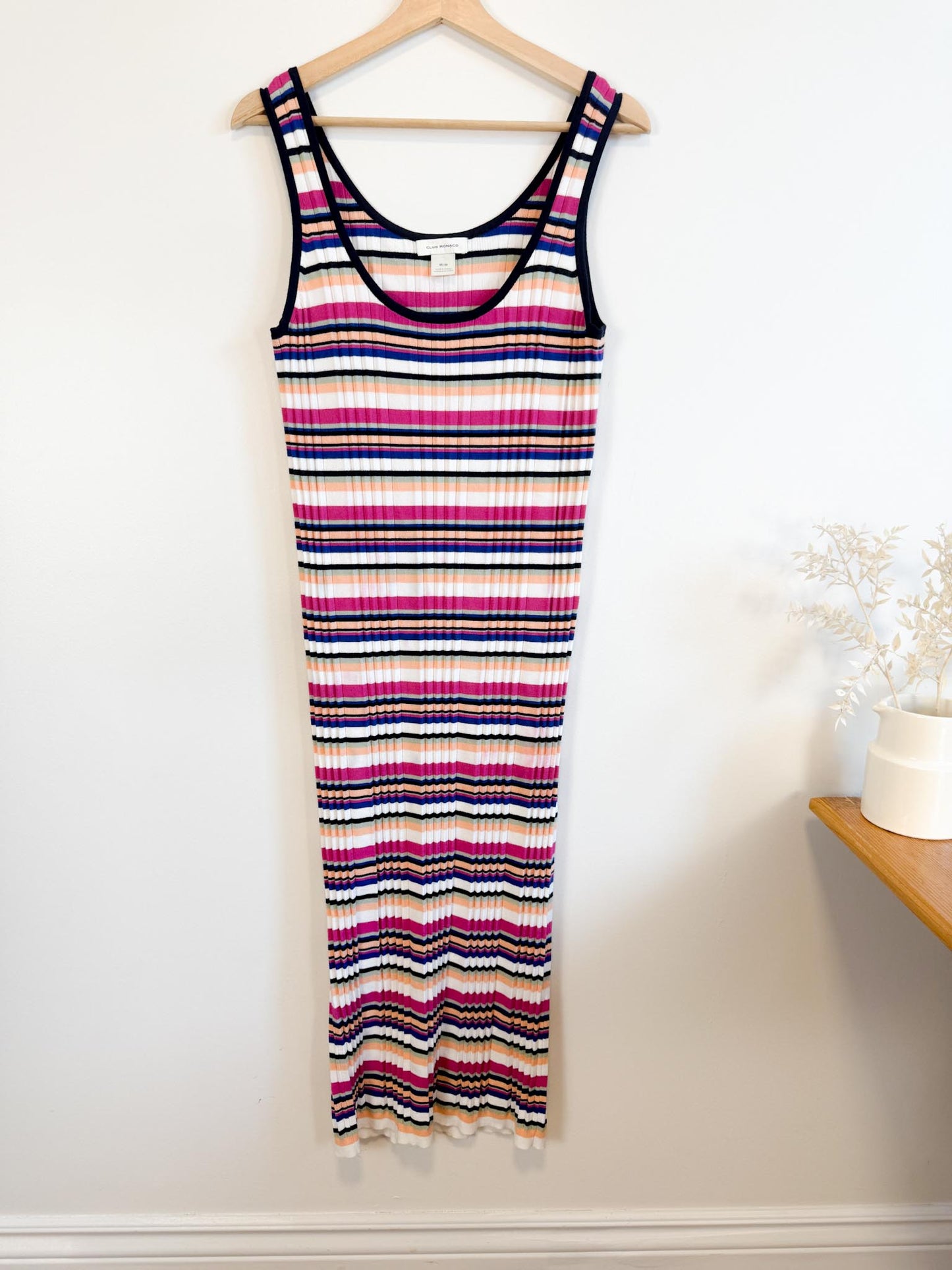 Club Monaco Knit Striped Tank Dress (Size M)