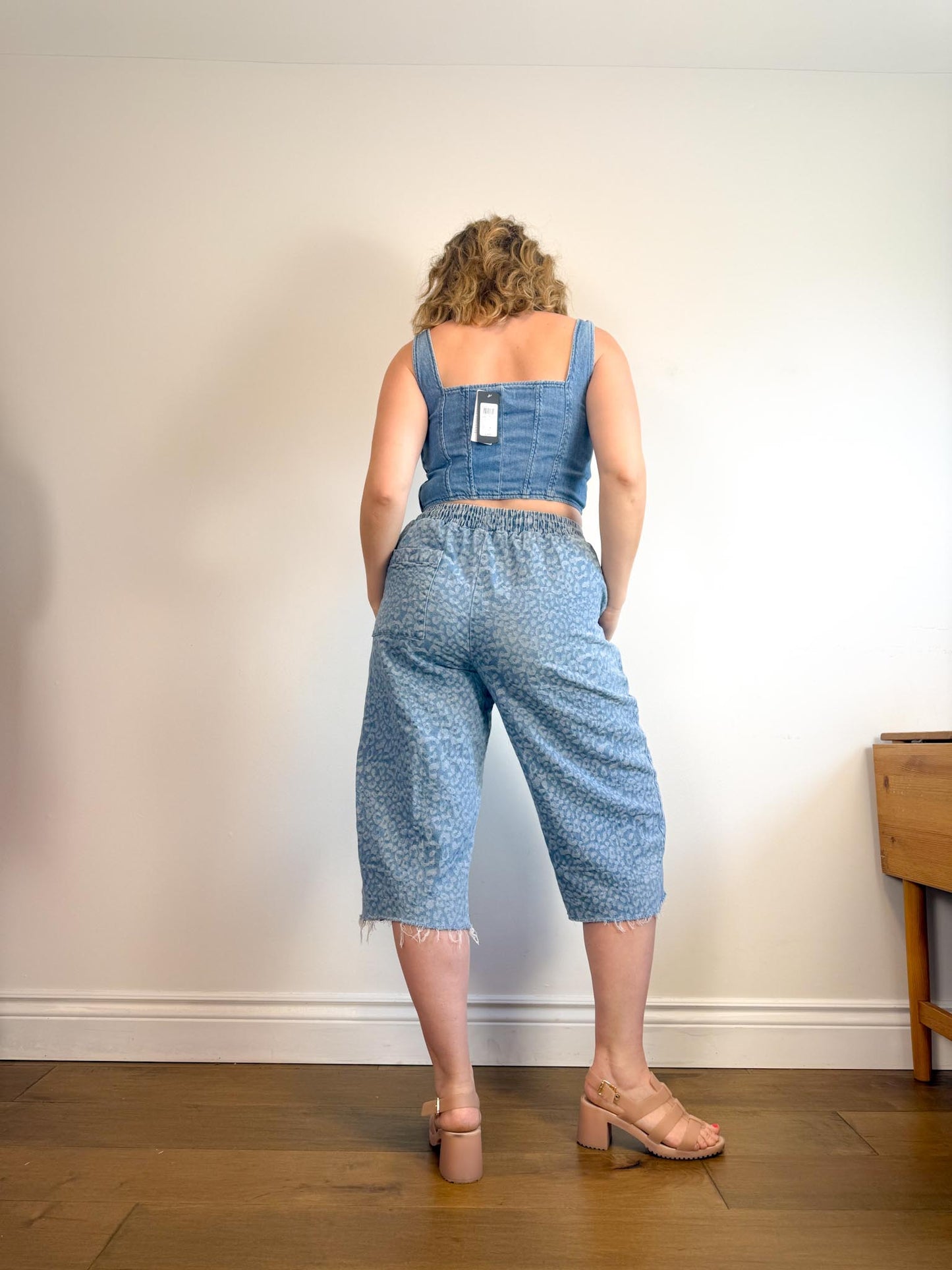 Guess Denim Bustier Top NWT (Size L)