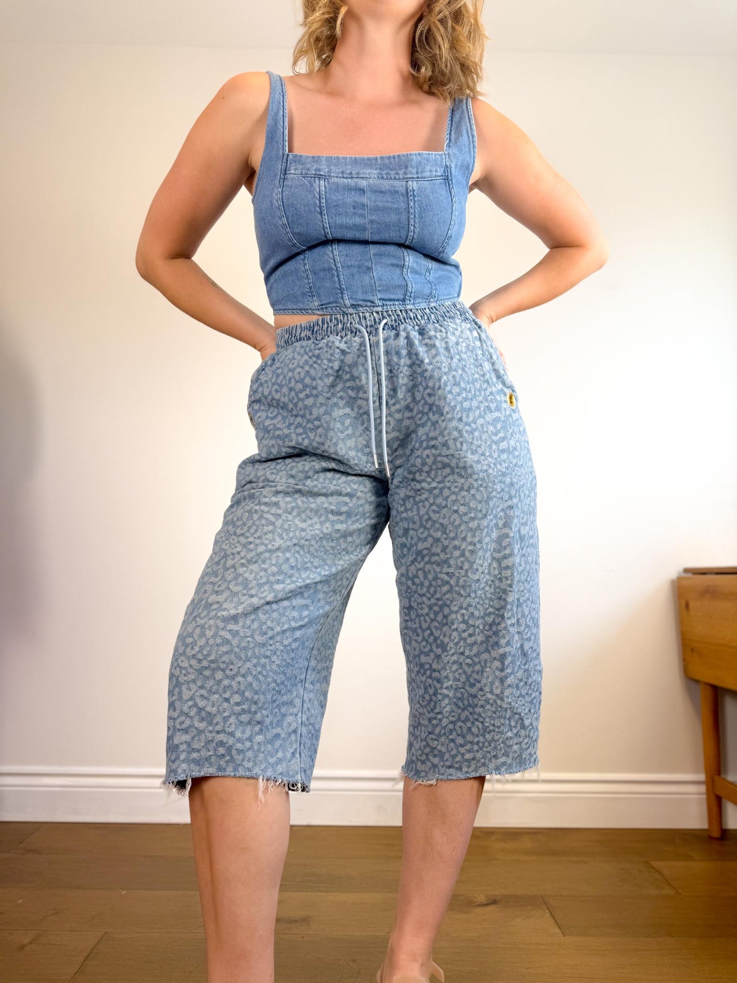 Guess Denim Bustier Top NWT (Size L)