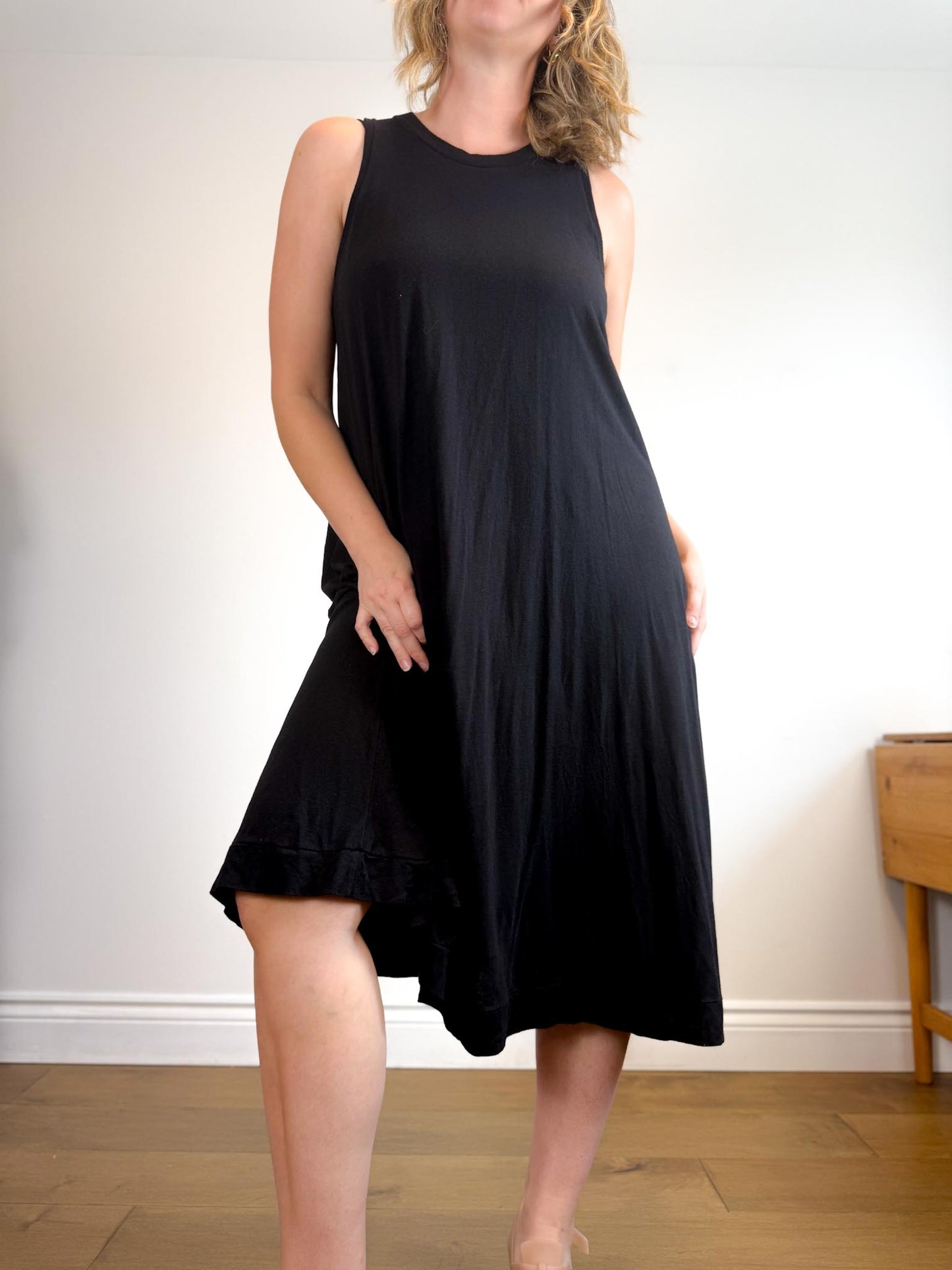HOI BO Slow Fashion Tank Dress in Black (Size L)