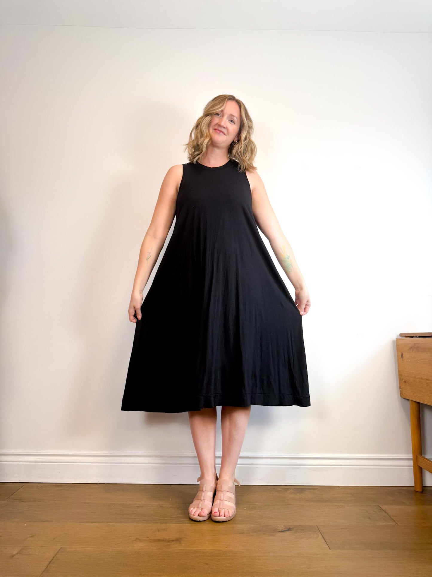 HOI BO Slow Fashion Tank Dress in Black (Size L)