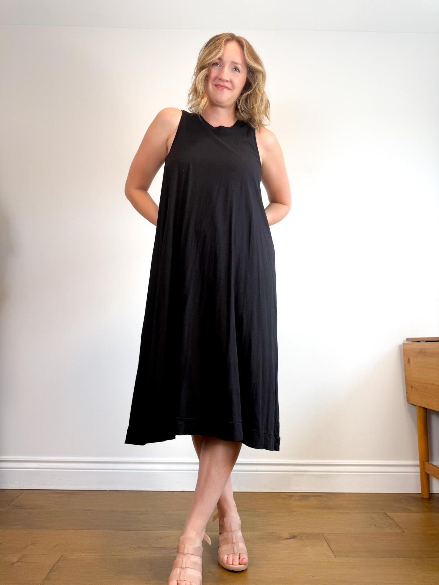 HOI BO Slow Fashion Tank Dress in Black (Size L)