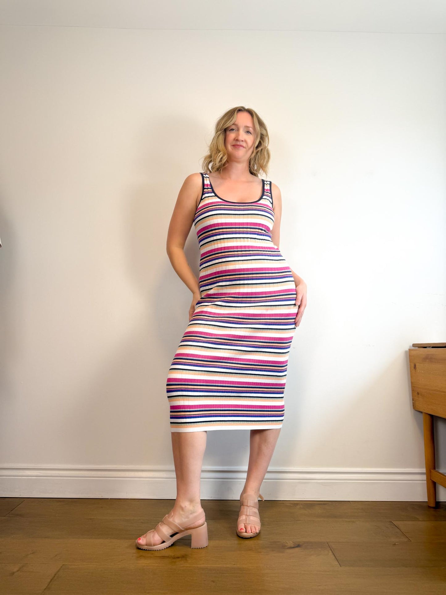 Club Monaco Knit Striped Tank Dress (Size M)