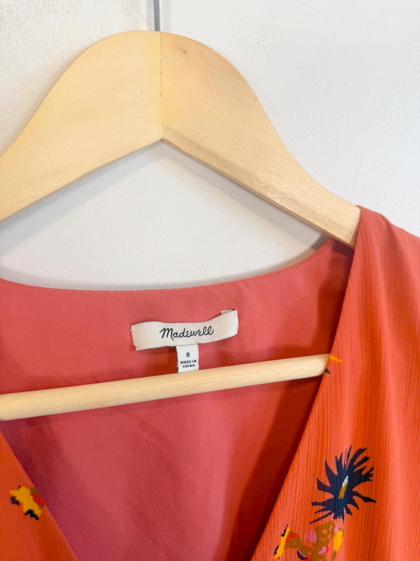 Madewell "Posey Cactus Flower Dress" (Size 8)