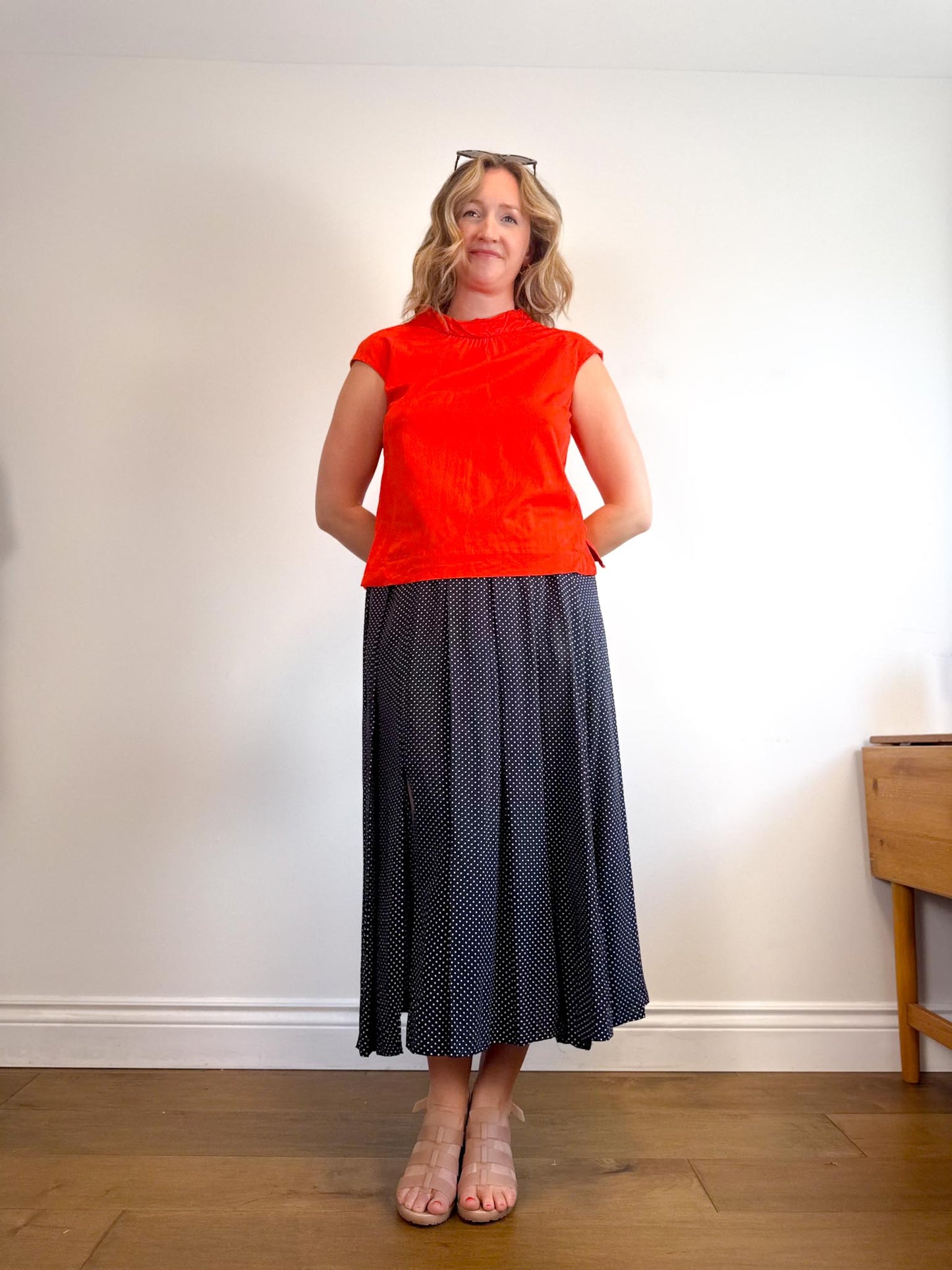 COS Sleeveless Top in Orange Red (Size M)