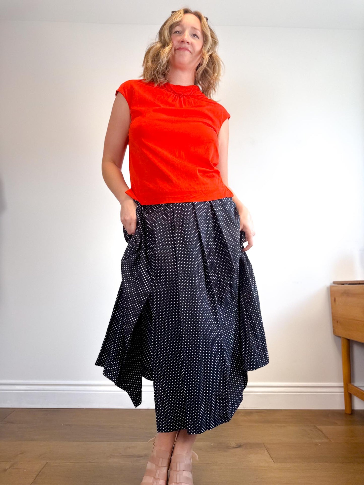 COS Sleeveless Top in Orange Red (Size M)