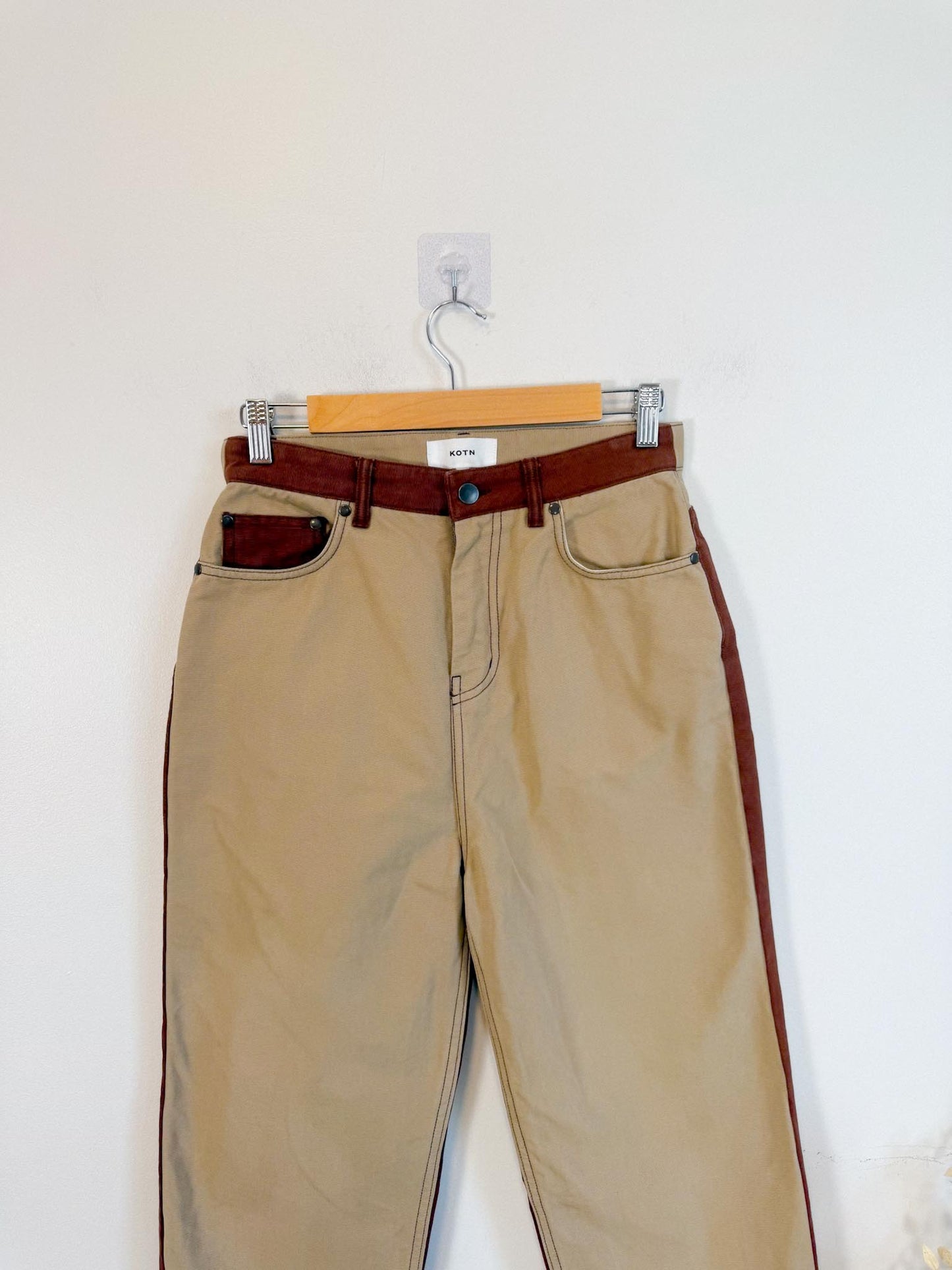 KOTN Slow Fashion” Indus Two Tone Brown Pant in Brown” (Size 28)