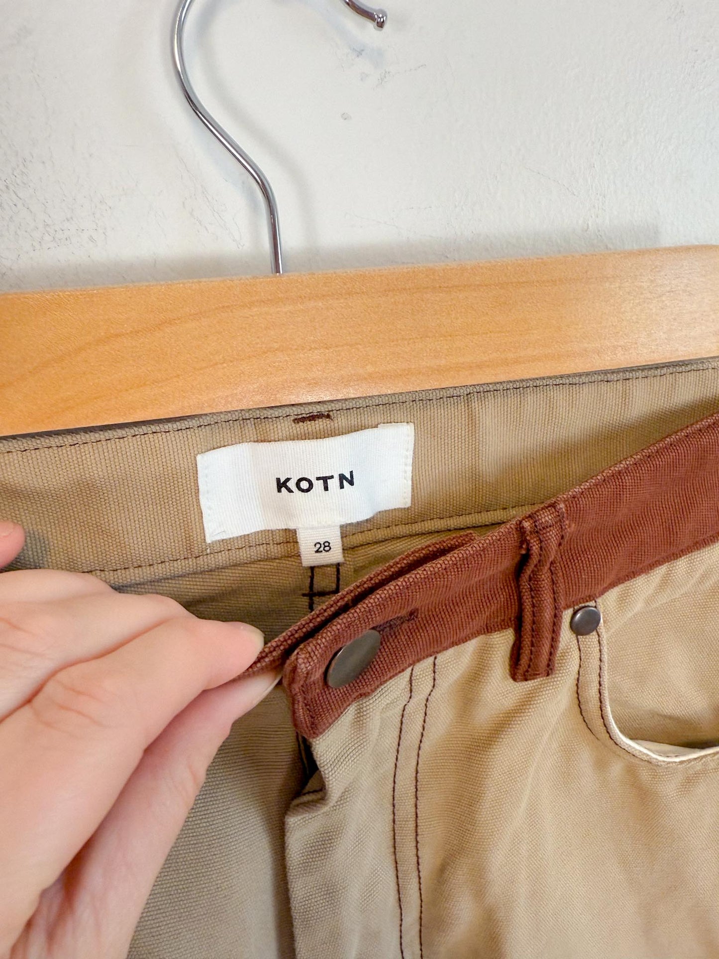 KOTN Slow Fashion” Indus Two Tone Brown Pant in Brown” (Size 28)