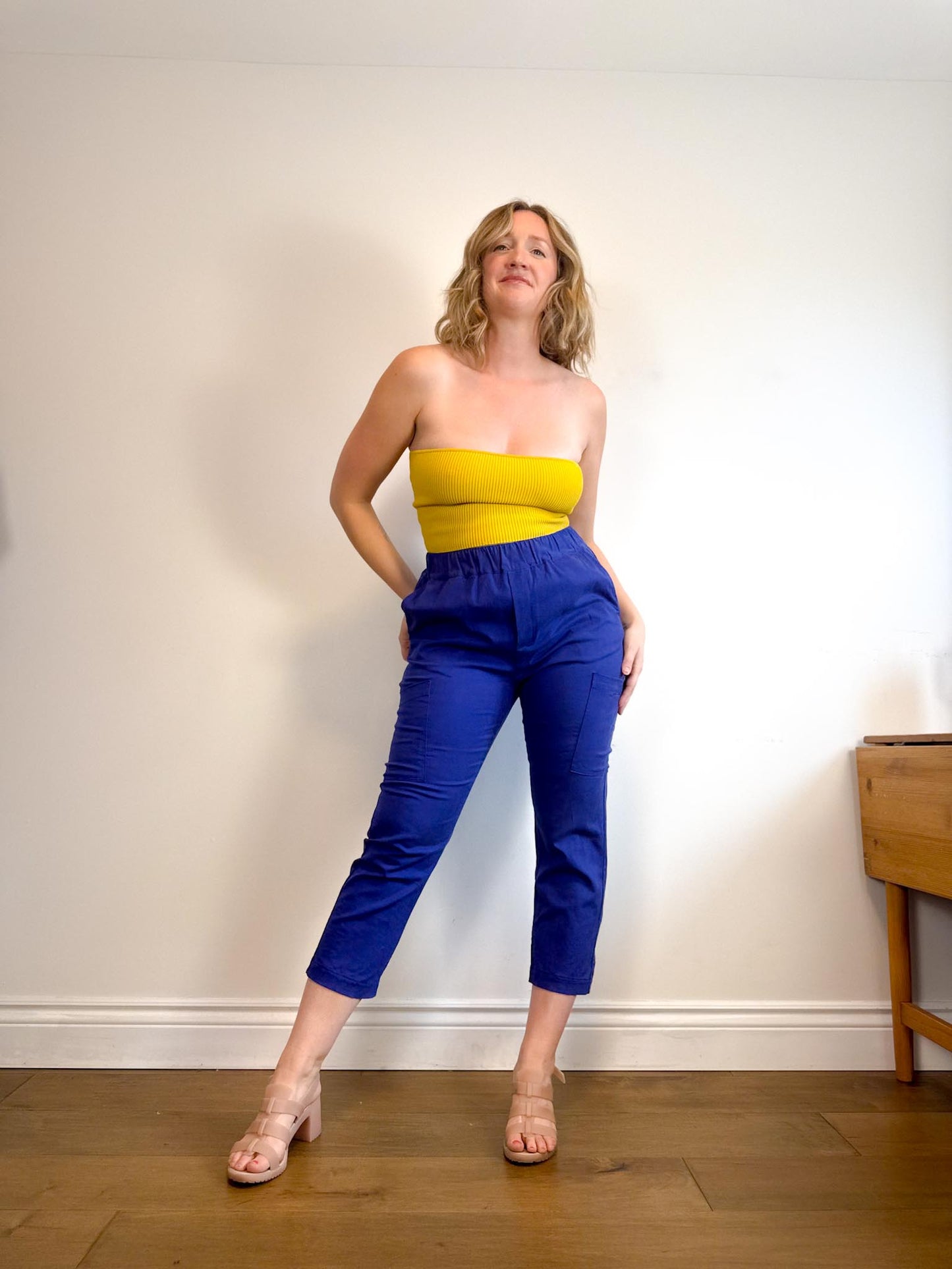 Cape Cove Sustainable Pull On Trousers in Blue (Size M)