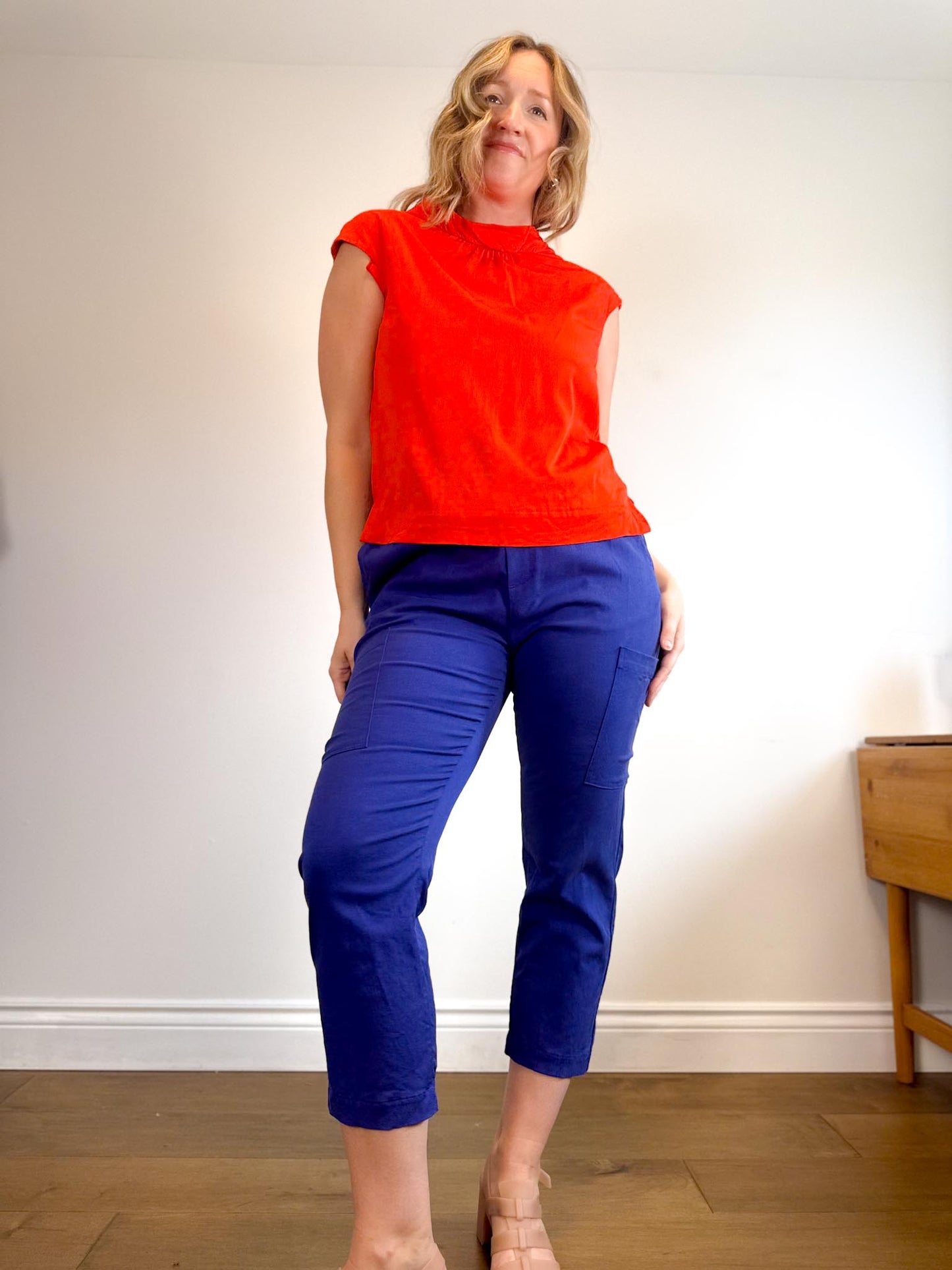 COS Sleeveless Top in Orange Red (Size M)