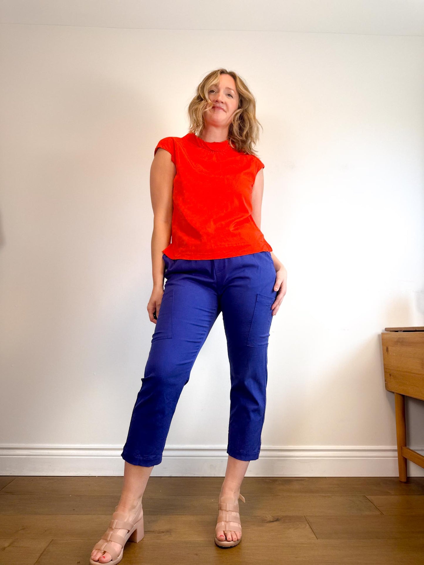 COS Sleeveless Top in Orange Red (Size M)