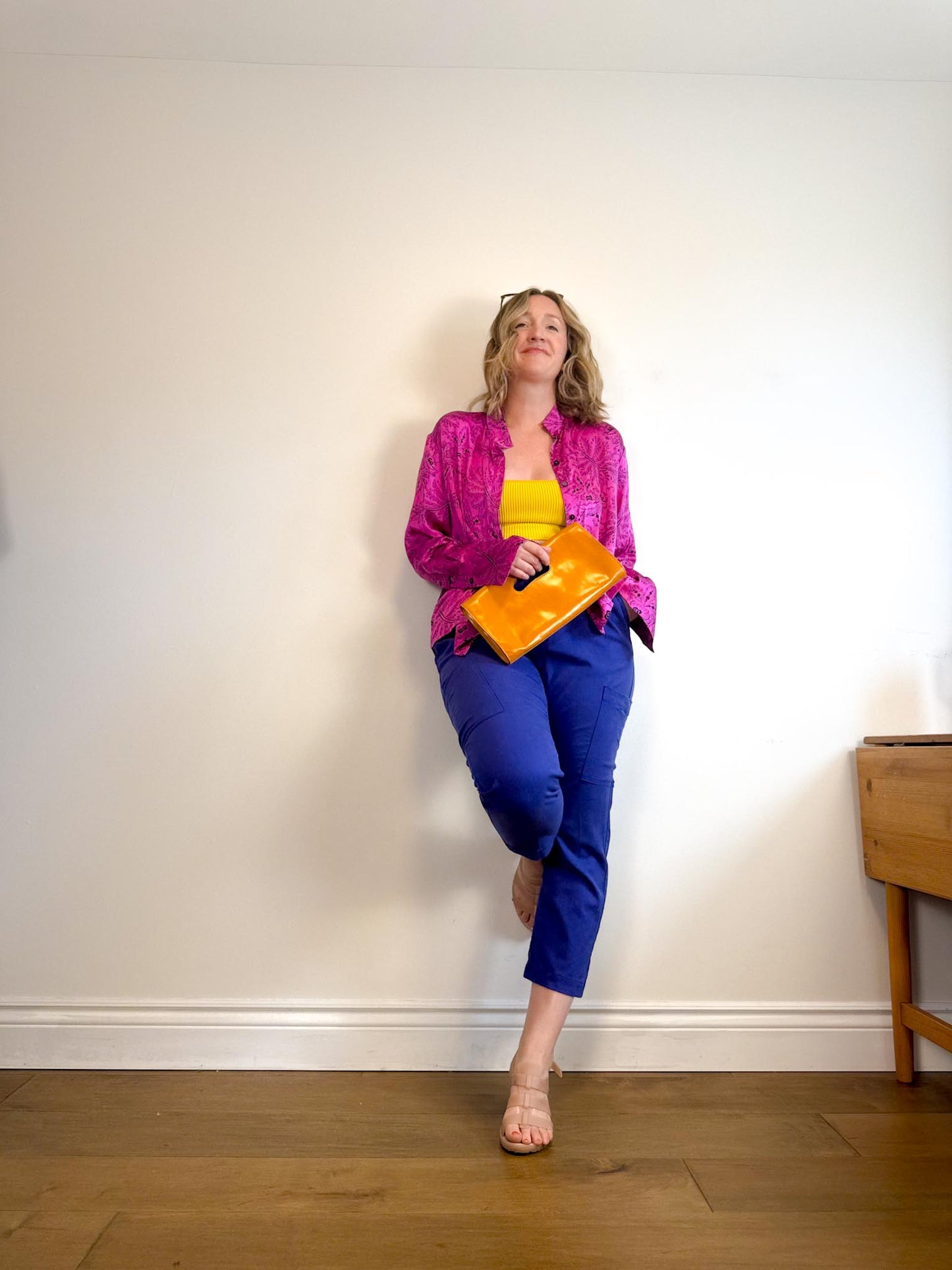 Cape Cove Sustainable Pull On Trousers in Blue (Size M)