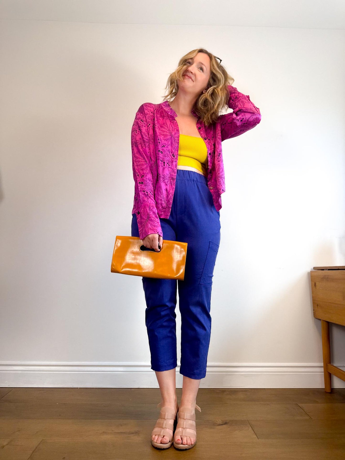 Babaton "Sculpt Knit Cropped Tube Top in Yellow" (Size M)