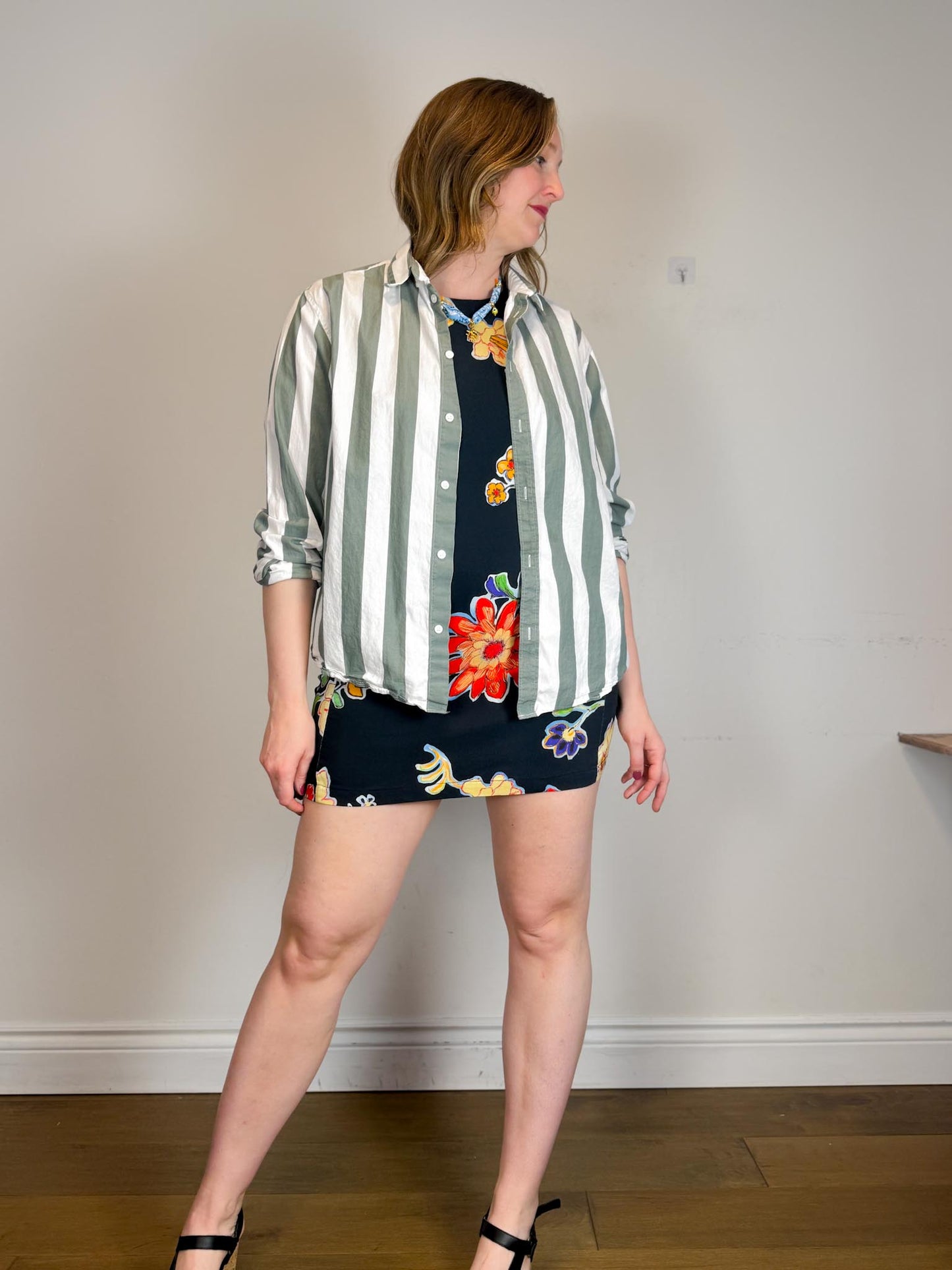 H&M Striped Button Down (Size L)