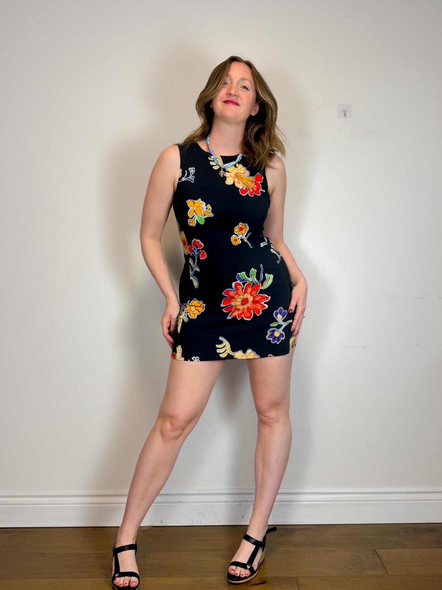 Desigual Floral Mini Dress (Size M) – Middle Child Vintage Shop
