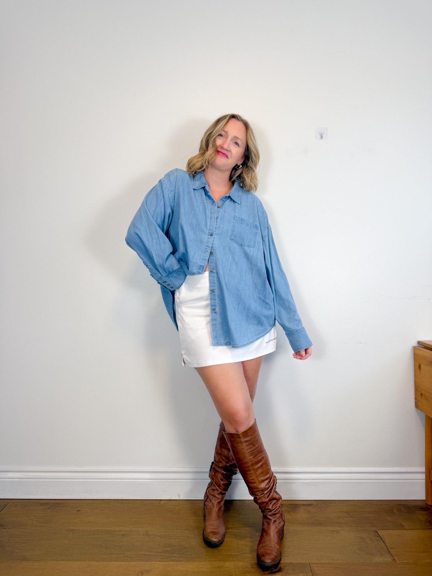 One Wednesday: The Chambray Button Up (Size 2XL)