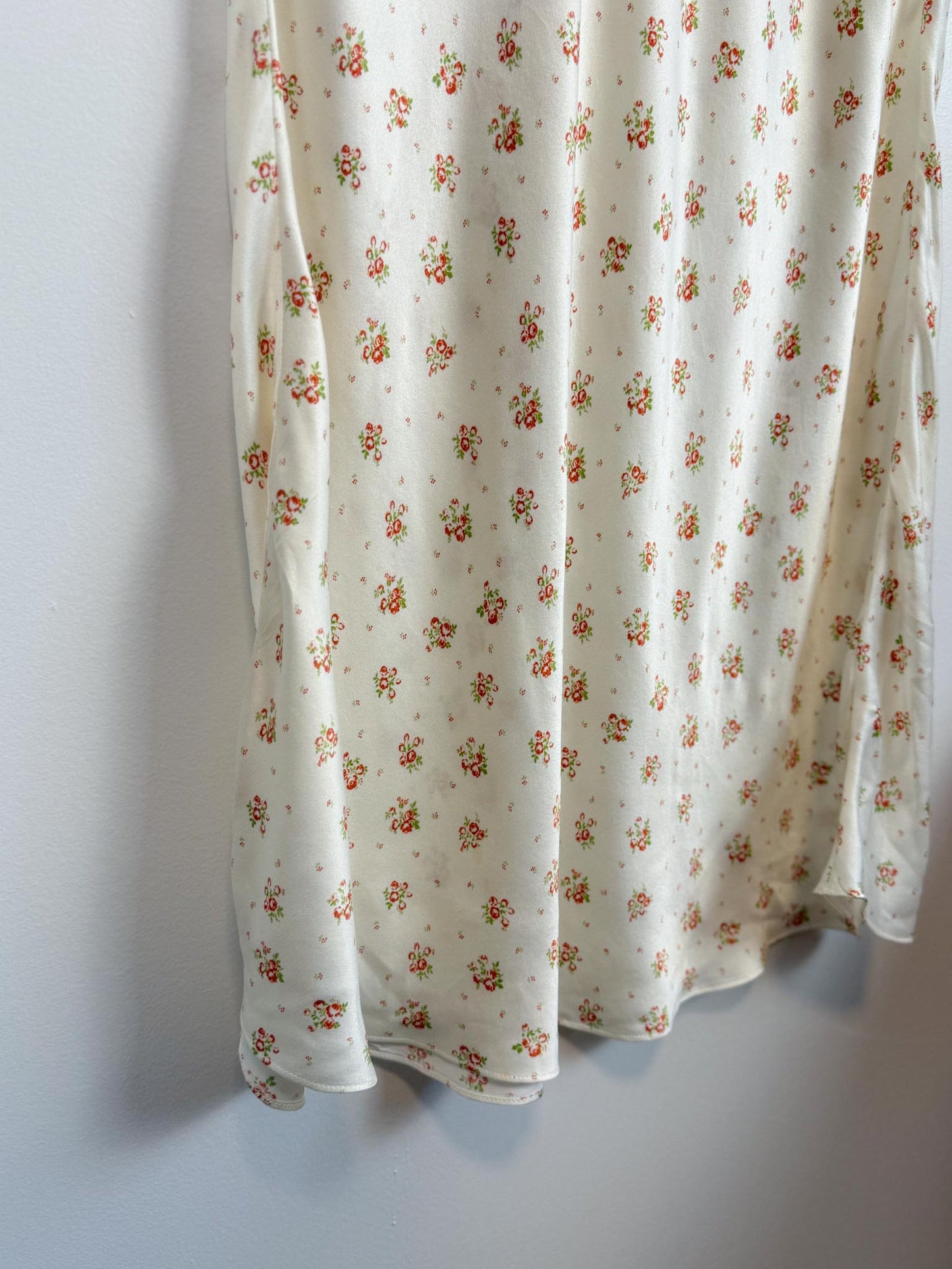 DOEN "Silk Floral Elowen Midi Skirt in Floral" (Size S)