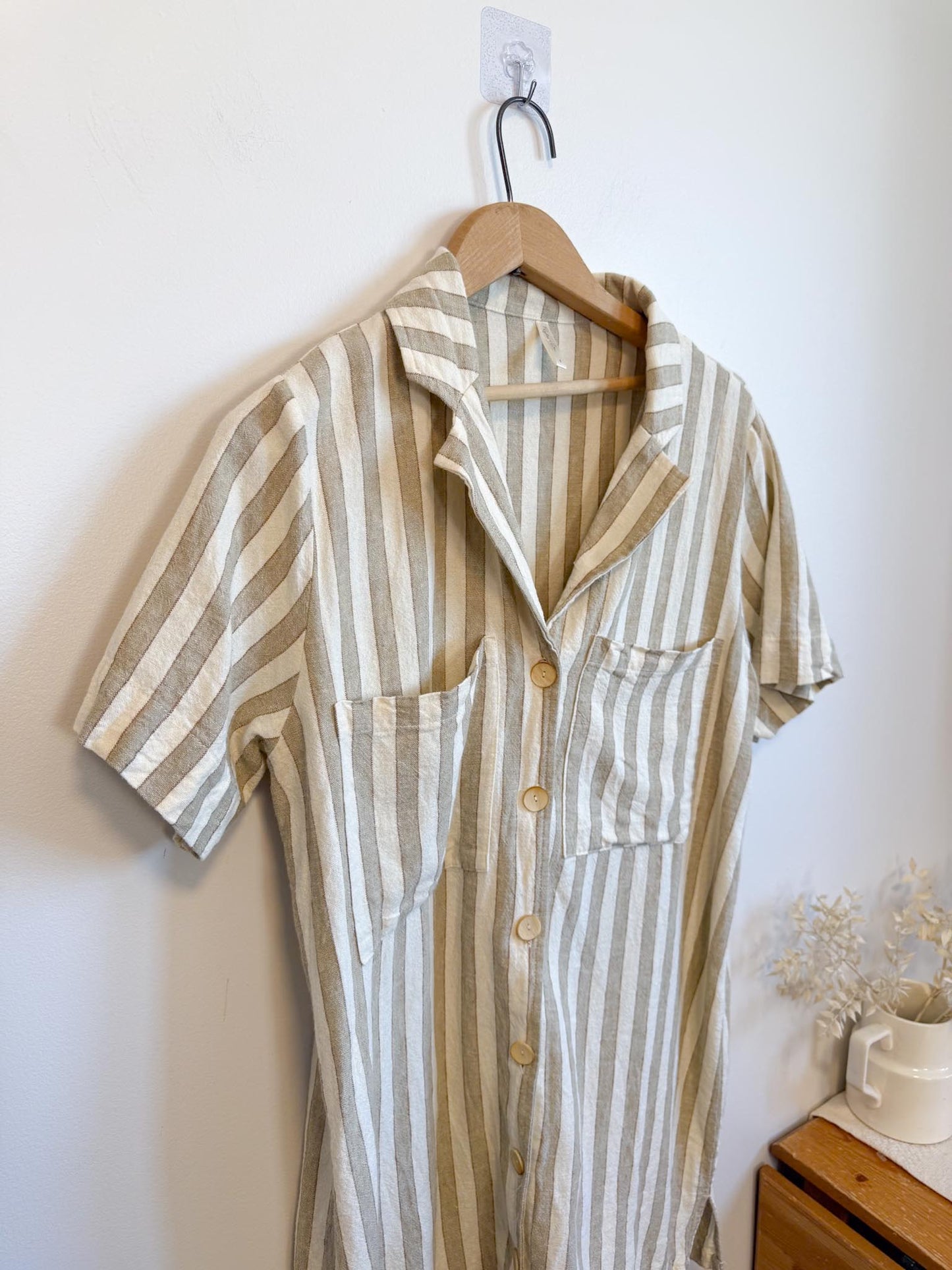 Rylee & Cru Striped Linen Blouse (Size S/M)