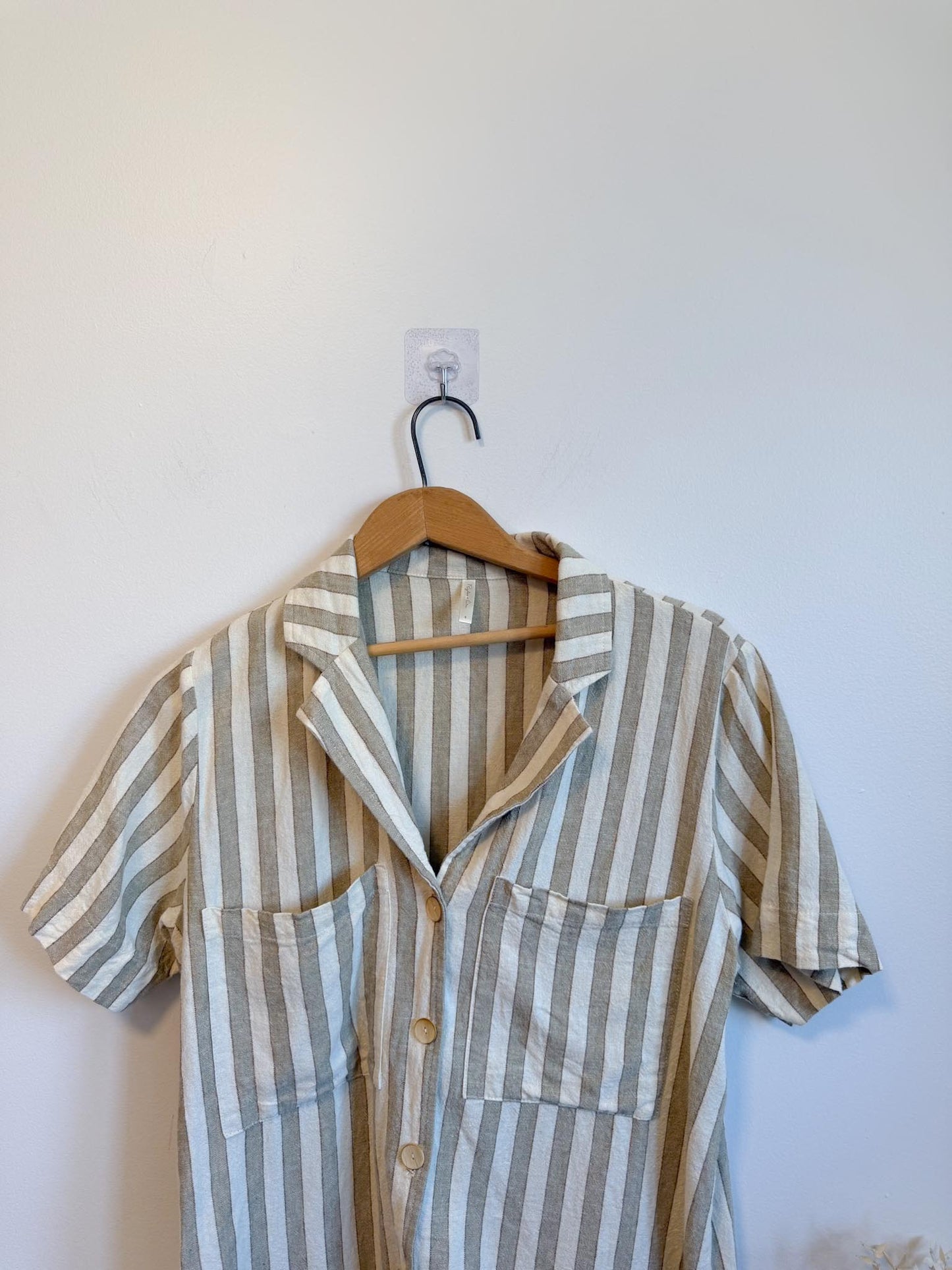 Rylee & Cru Striped Linen Blouse (Size S/M)