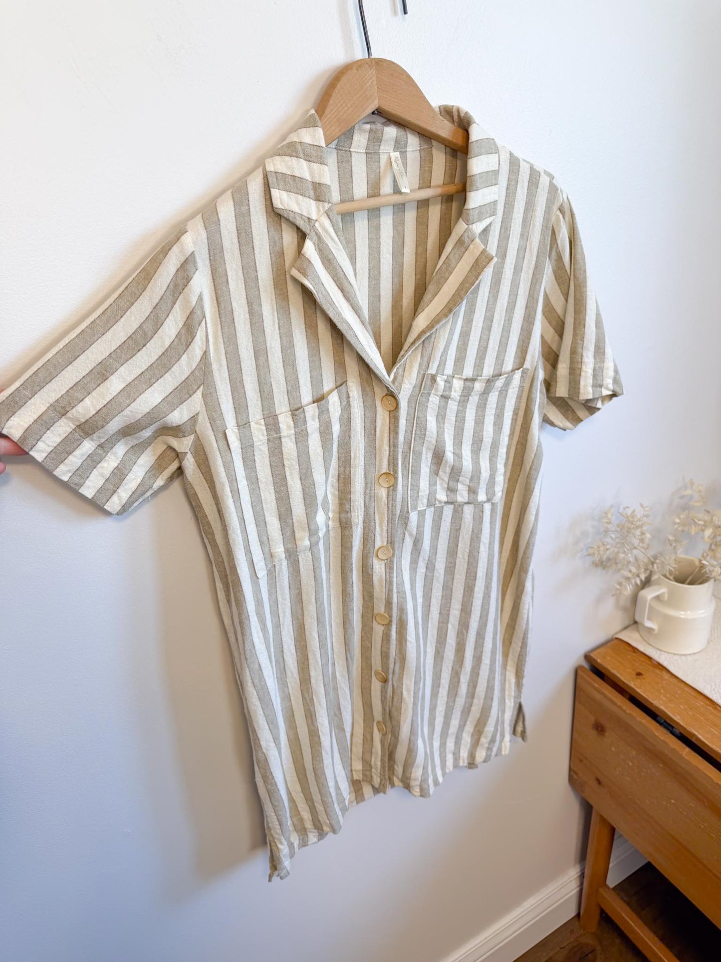Rylee & Cru Striped Linen Blouse (Size S/M)