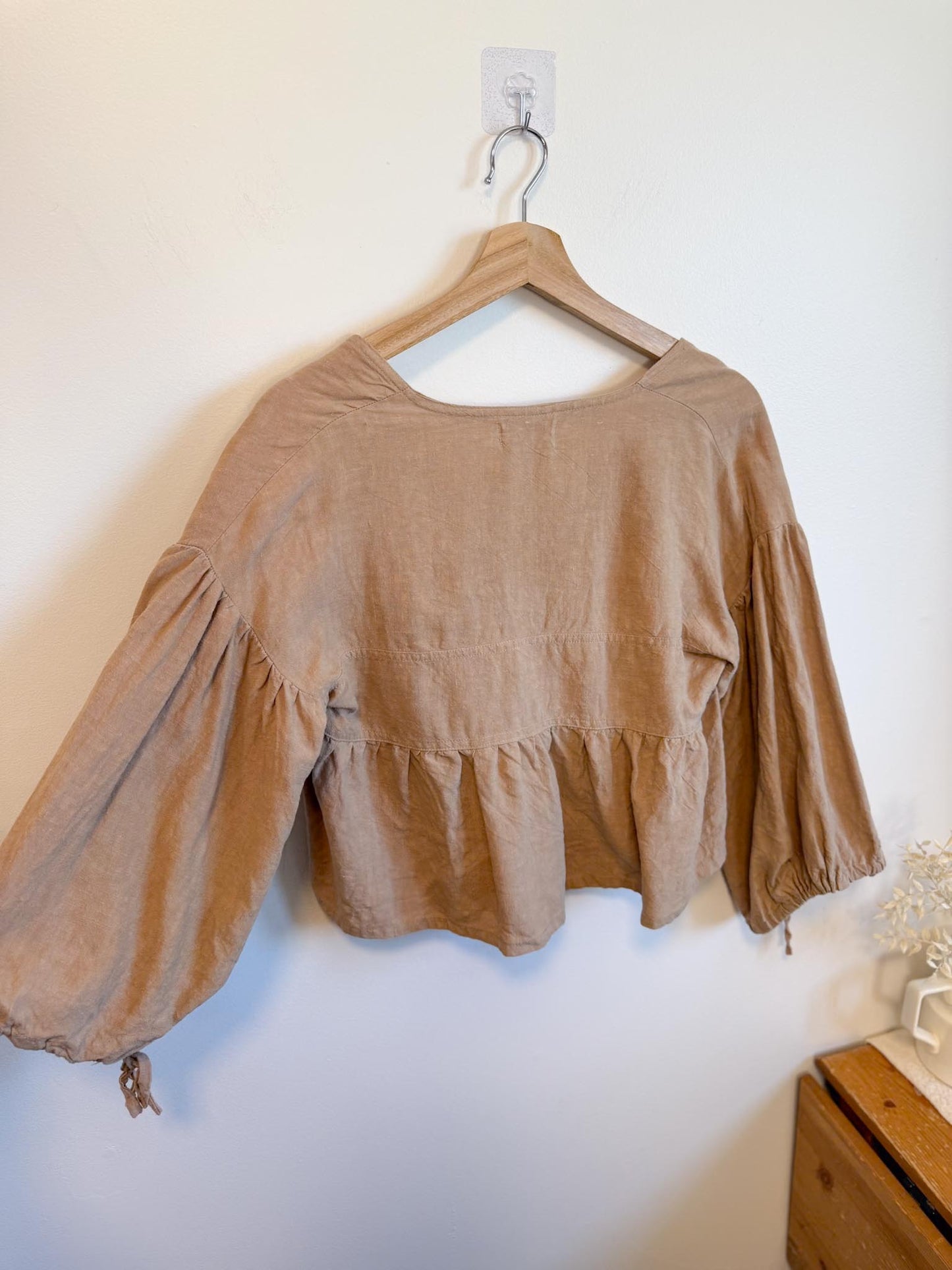 Harly Jae Slow Fashion Cropped Linen Top (Size XS-M)
