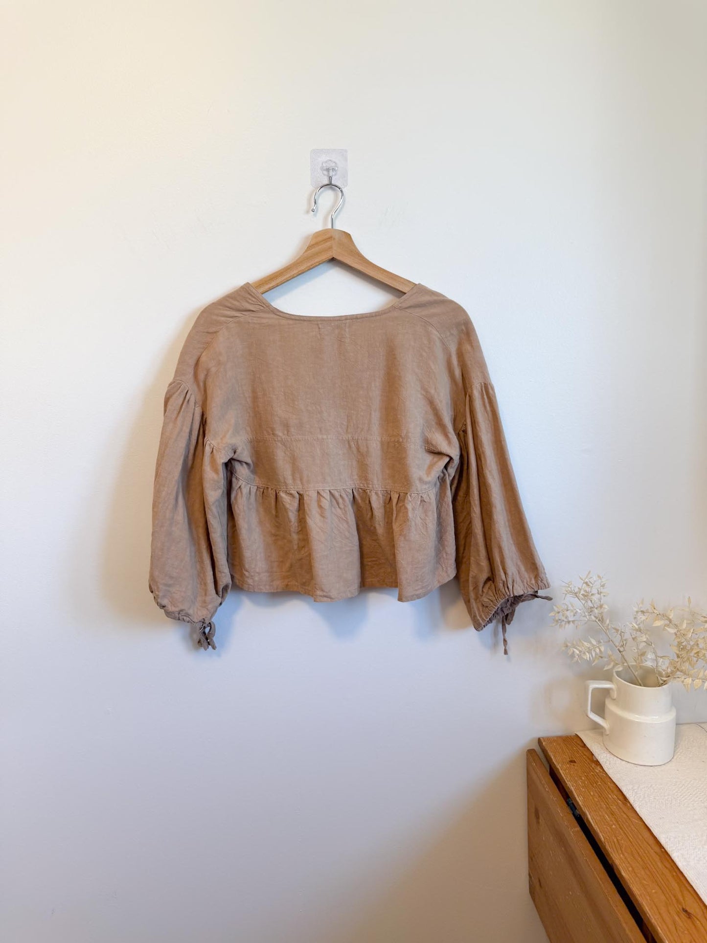 Harly Jae Slow Fashion Cropped Linen Top (Size XS-M)