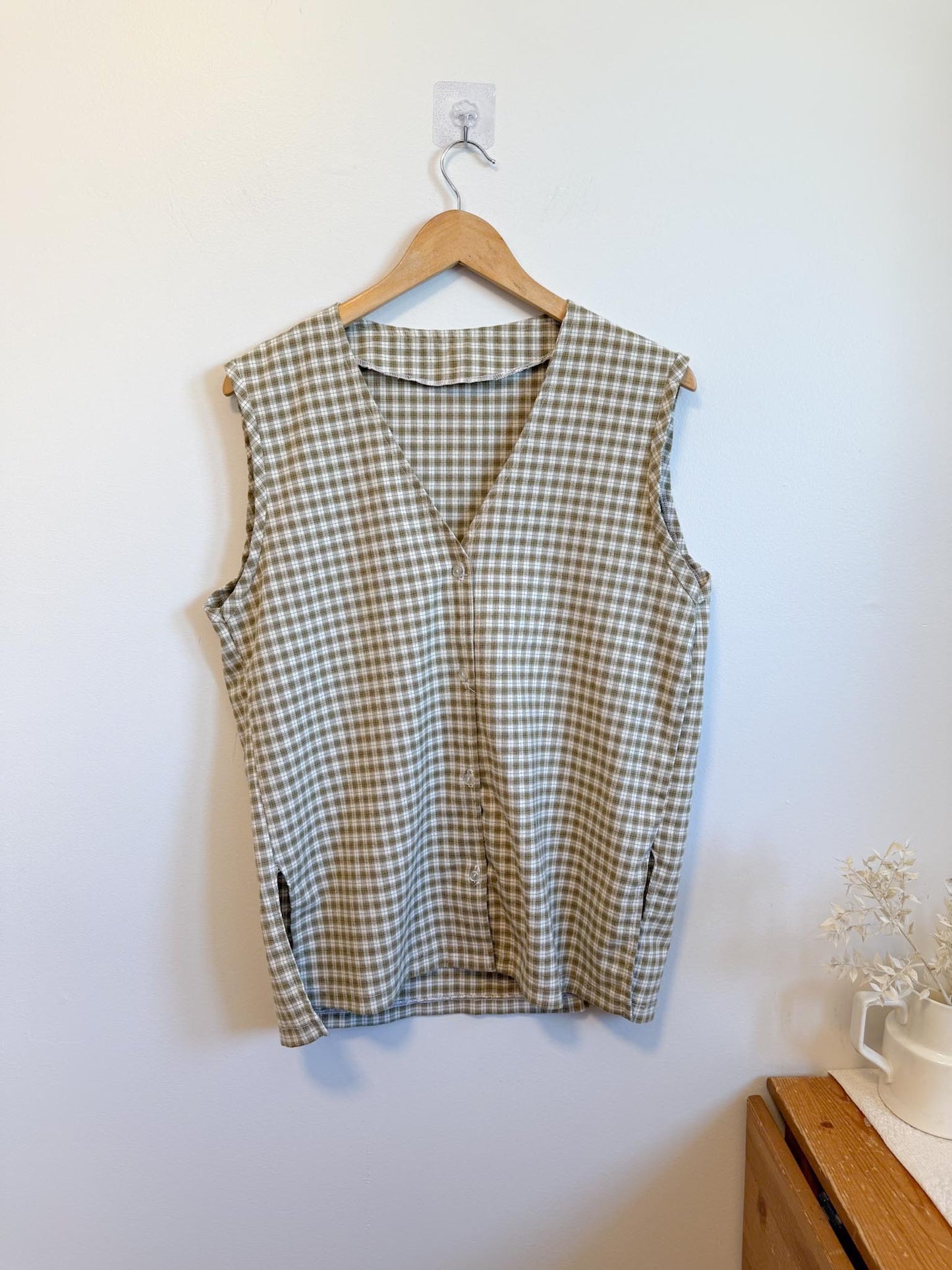 Vintage Plaid Vest (Size L/XL)