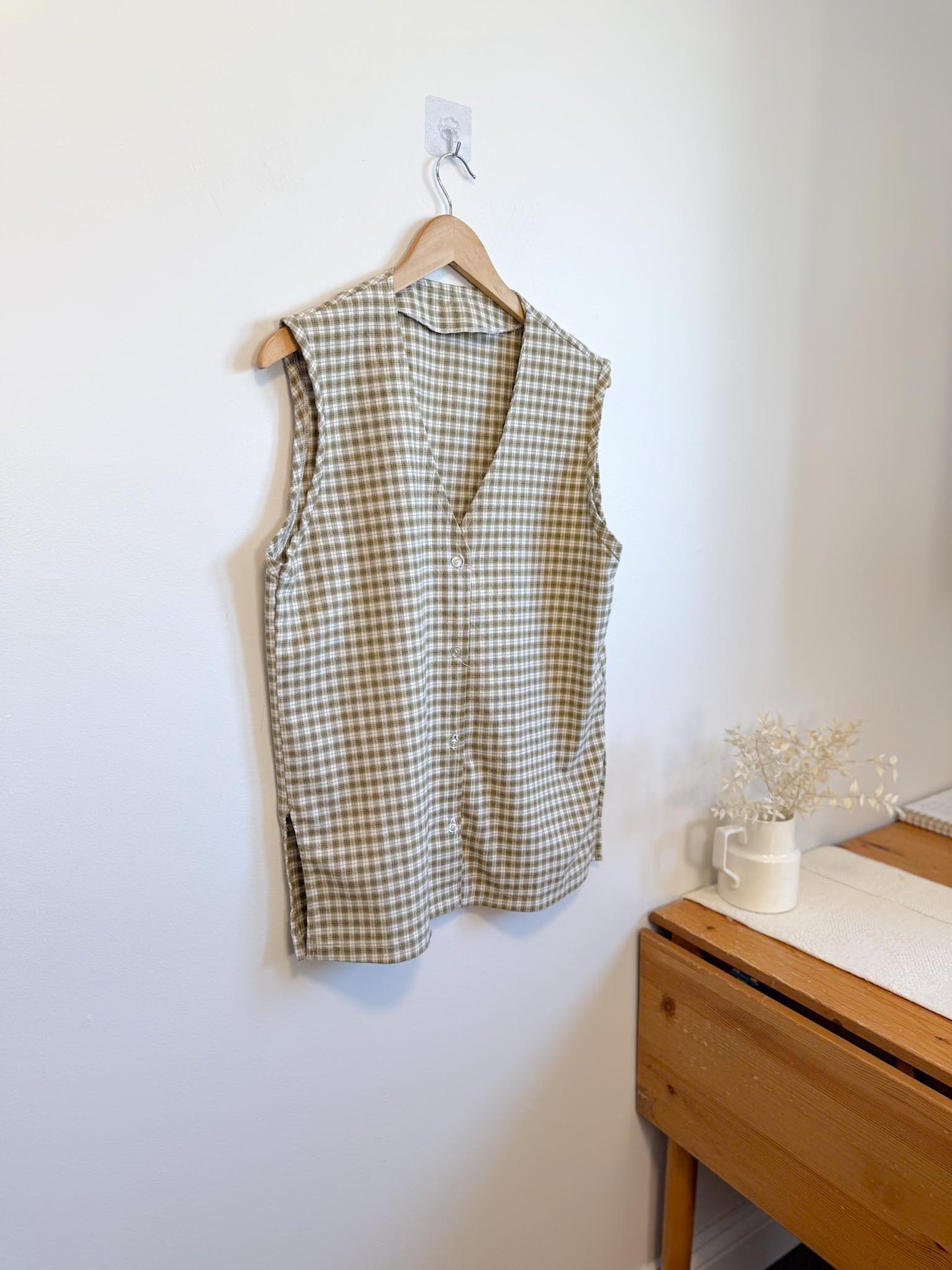 Vintage Plaid Vest (Size L/XL)