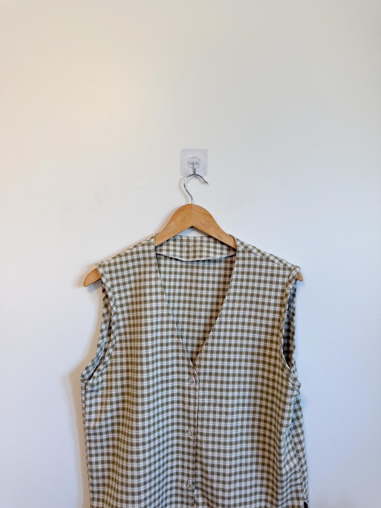 Vintage Plaid Vest (Size L/XL)