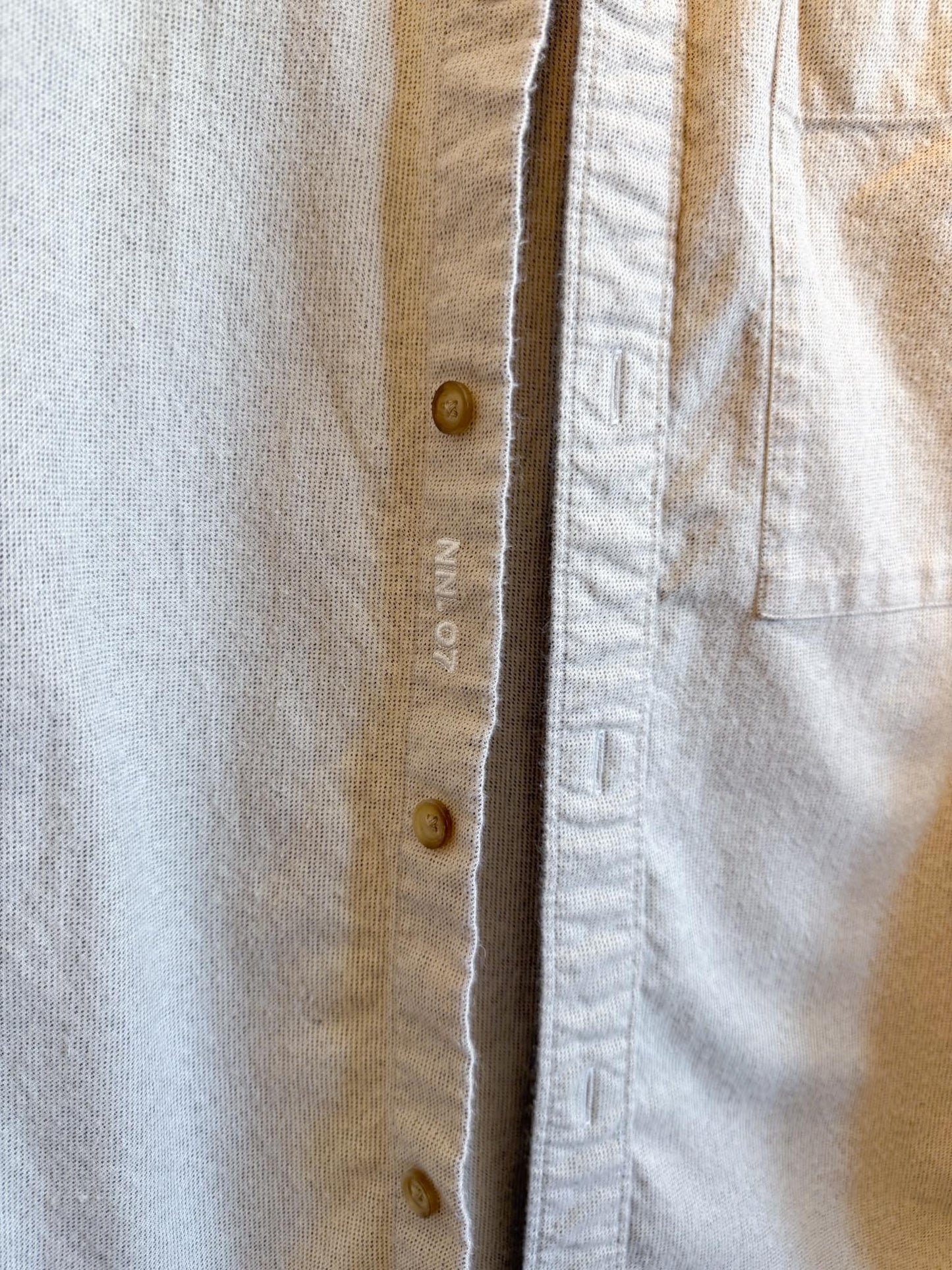 NN. 07 Cohen Flannel Shirt in Off-White (Size L)