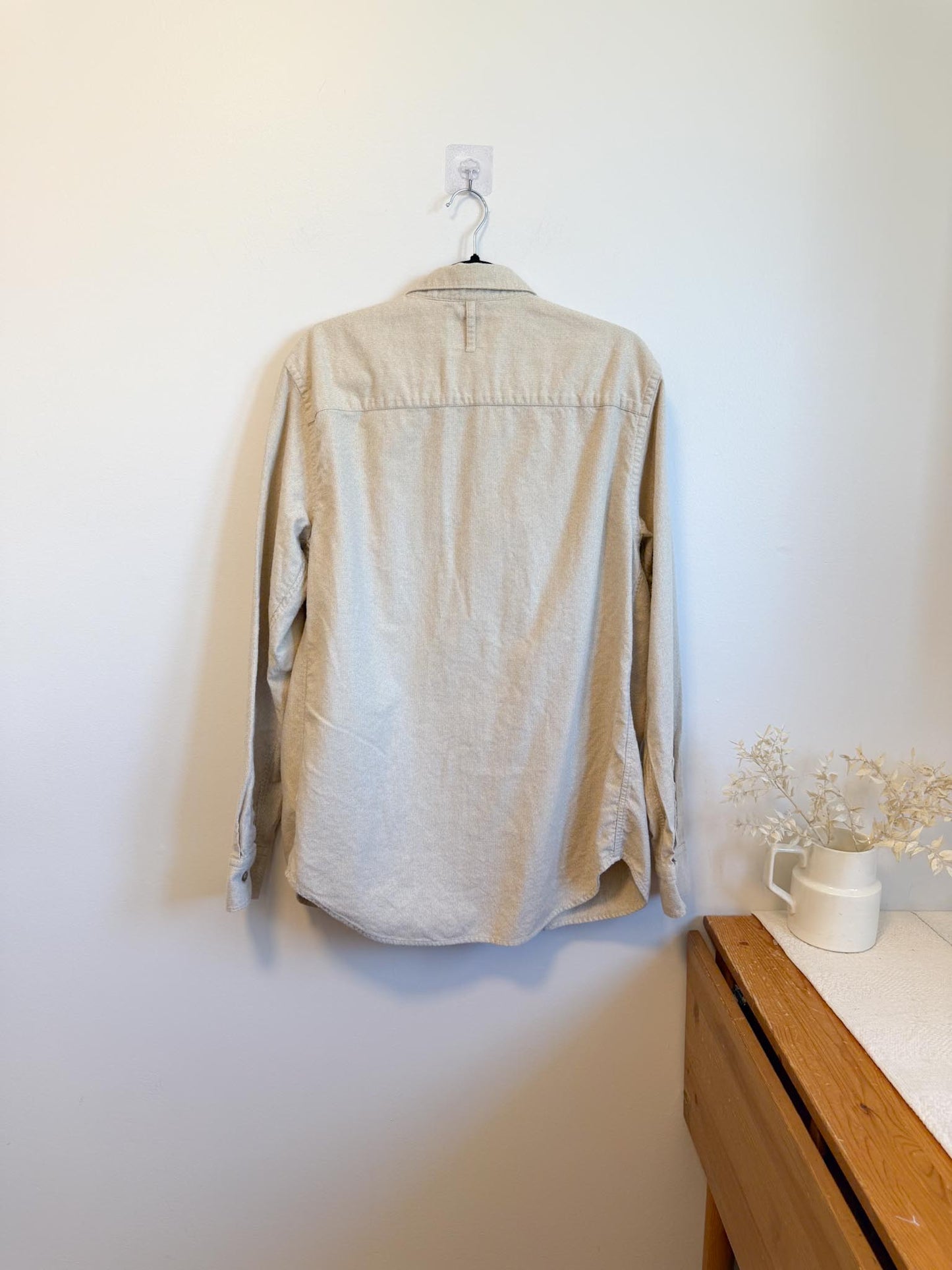 NN. 07 Cohen Flannel Shirt in Off-White (Size L)
