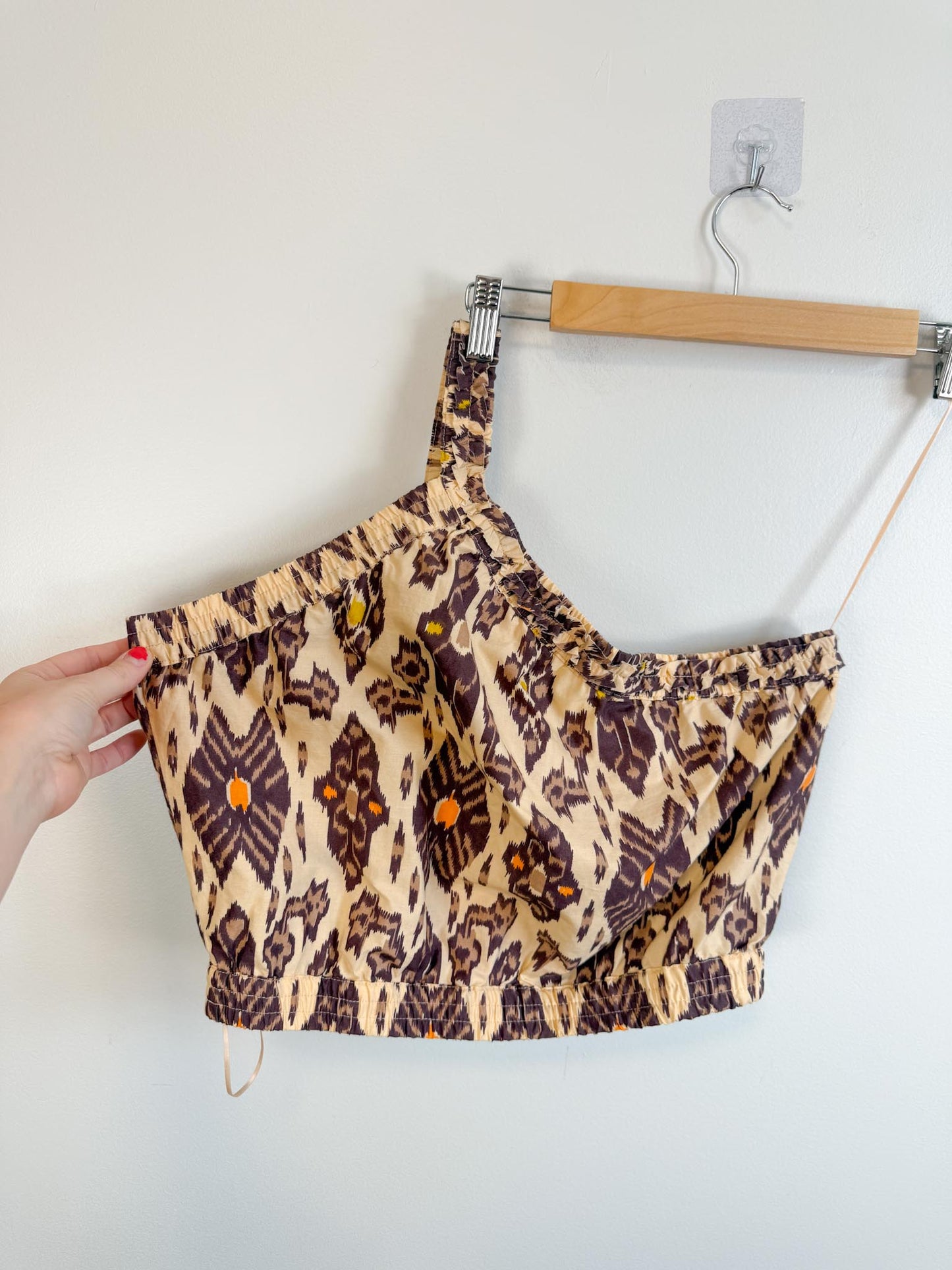BAILEY / 44 One Shoulder Cropped Tank in Aztec Brown NWT (Size L)