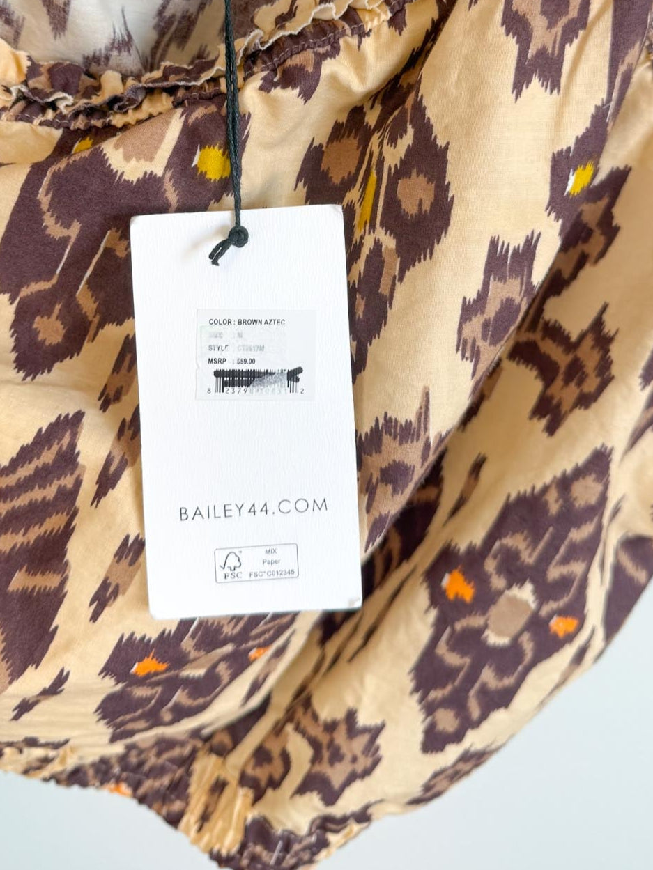 BAILEY / 44 One Shoulder Cropped Tank in Aztec Brown NWT (Size L)