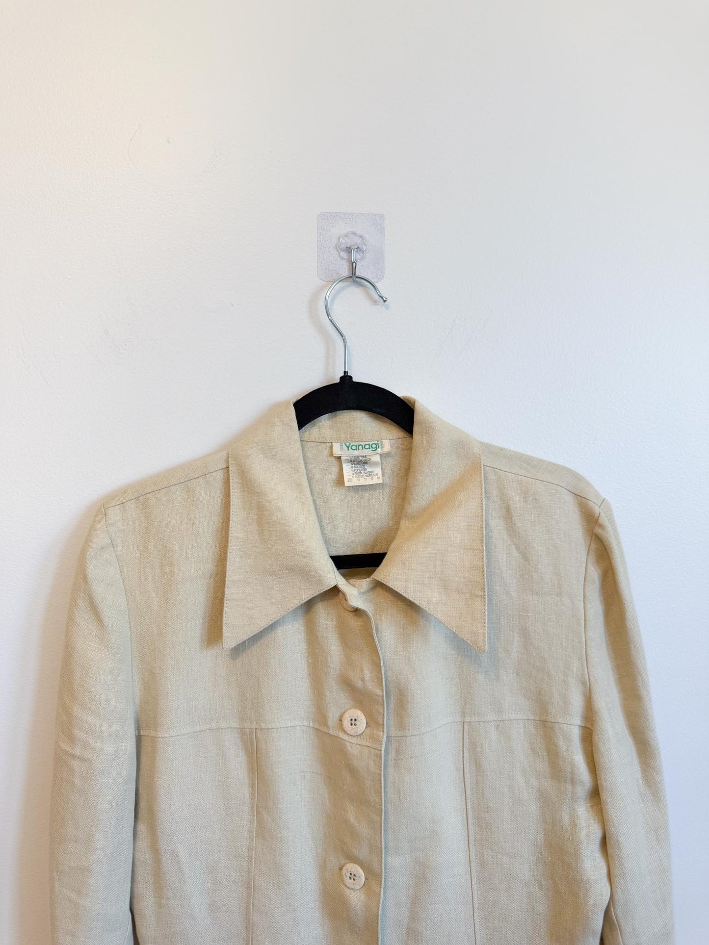 Vintage Yanagi Paris Linen Blazer (Size S)