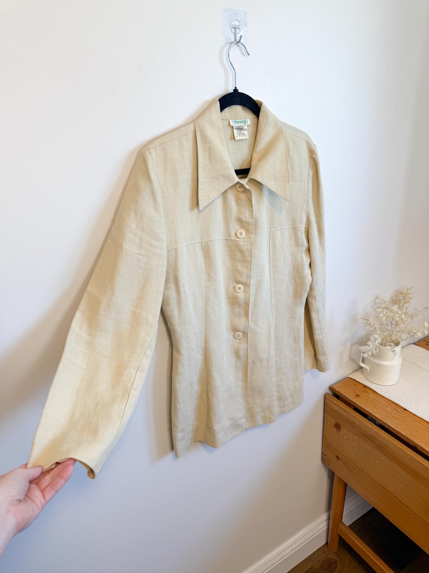 Vintage Yanagi Paris Linen Blazer (Size S)