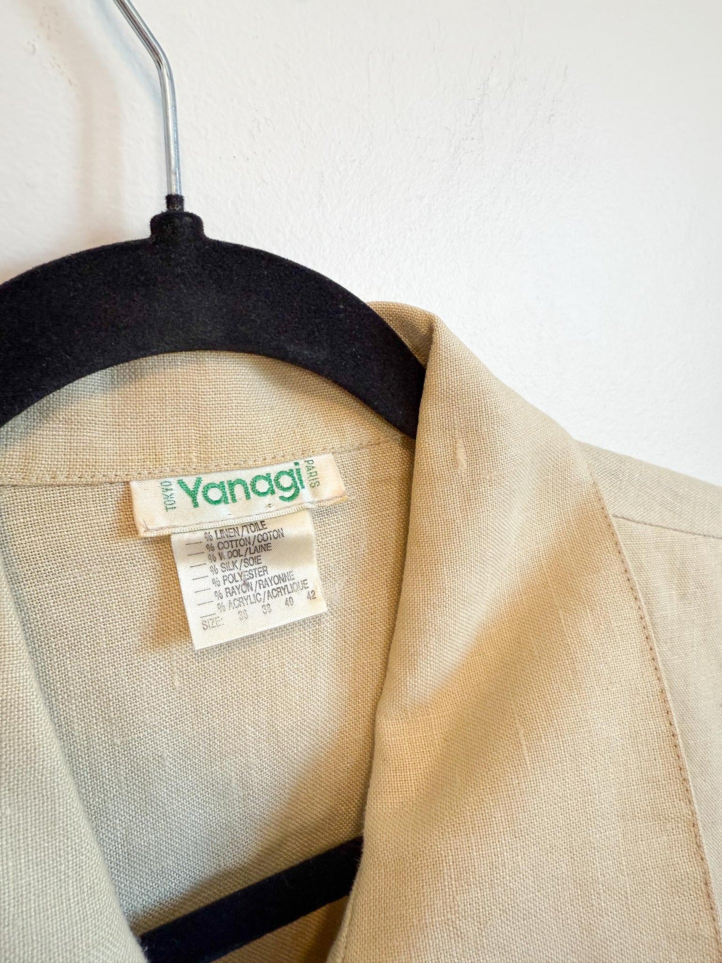 Vintage Yanagi Paris Linen Blazer (Size S)