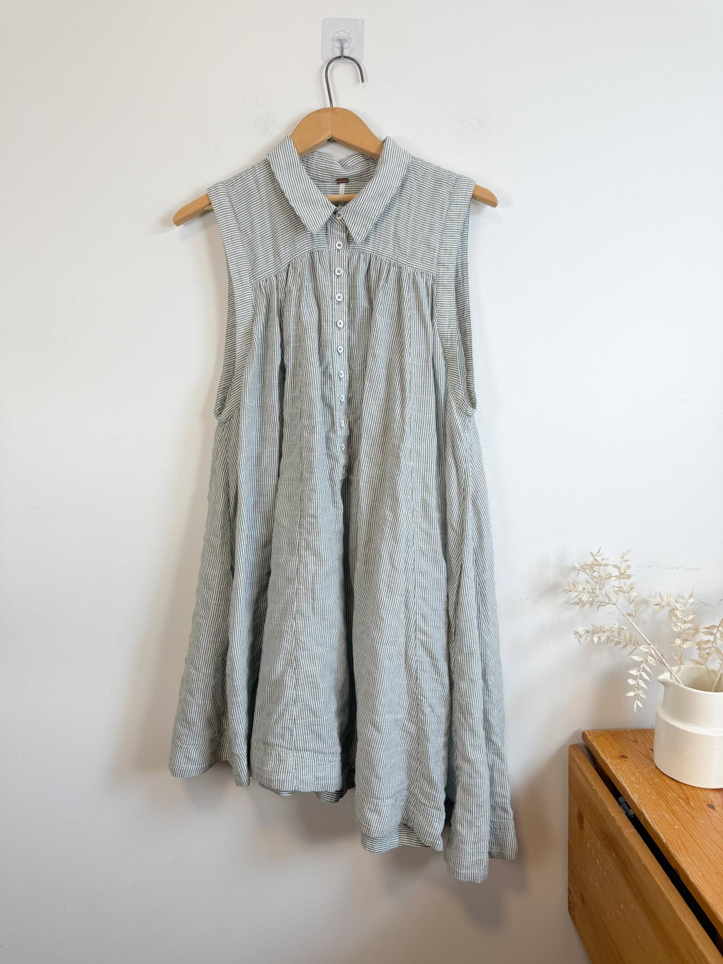 Free People "Young Spirit Striped Tunic Dress" (Size M/L)