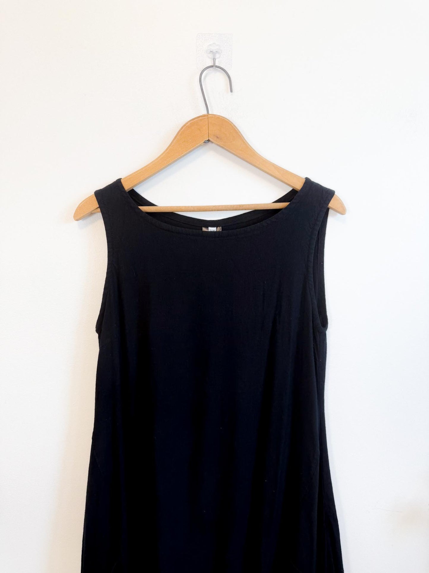 Kaliyana Canadian Slow Fashion Linen Midi Dress in Black (Size S-L)