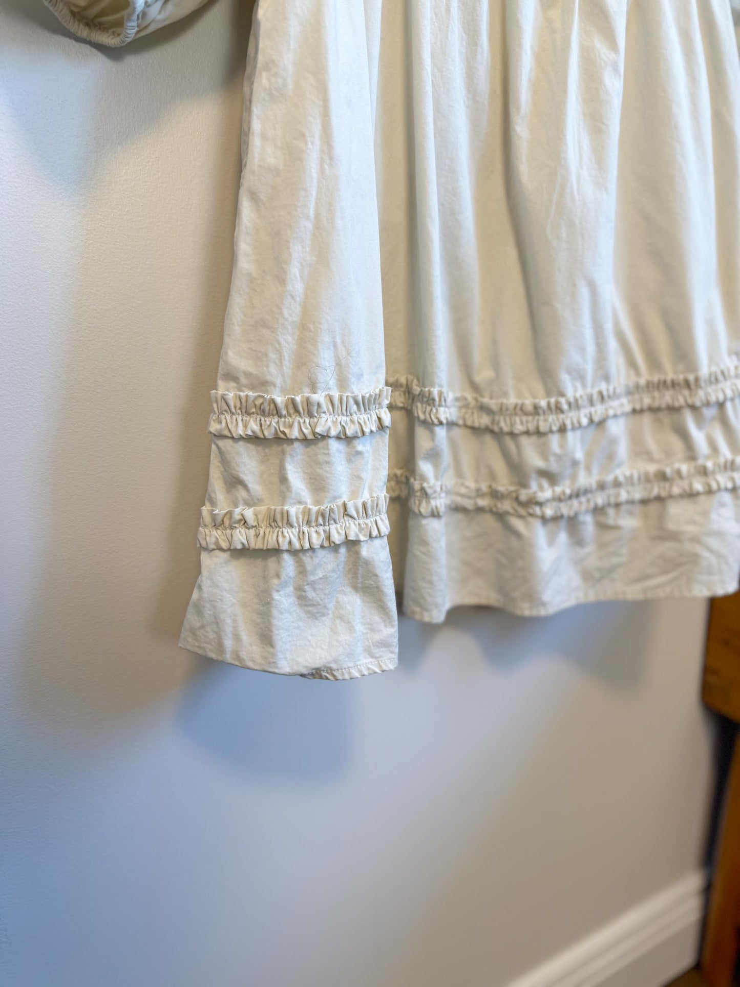 Gap Babydoll Puff Sleeve Mini Dress in Beige (Size L)