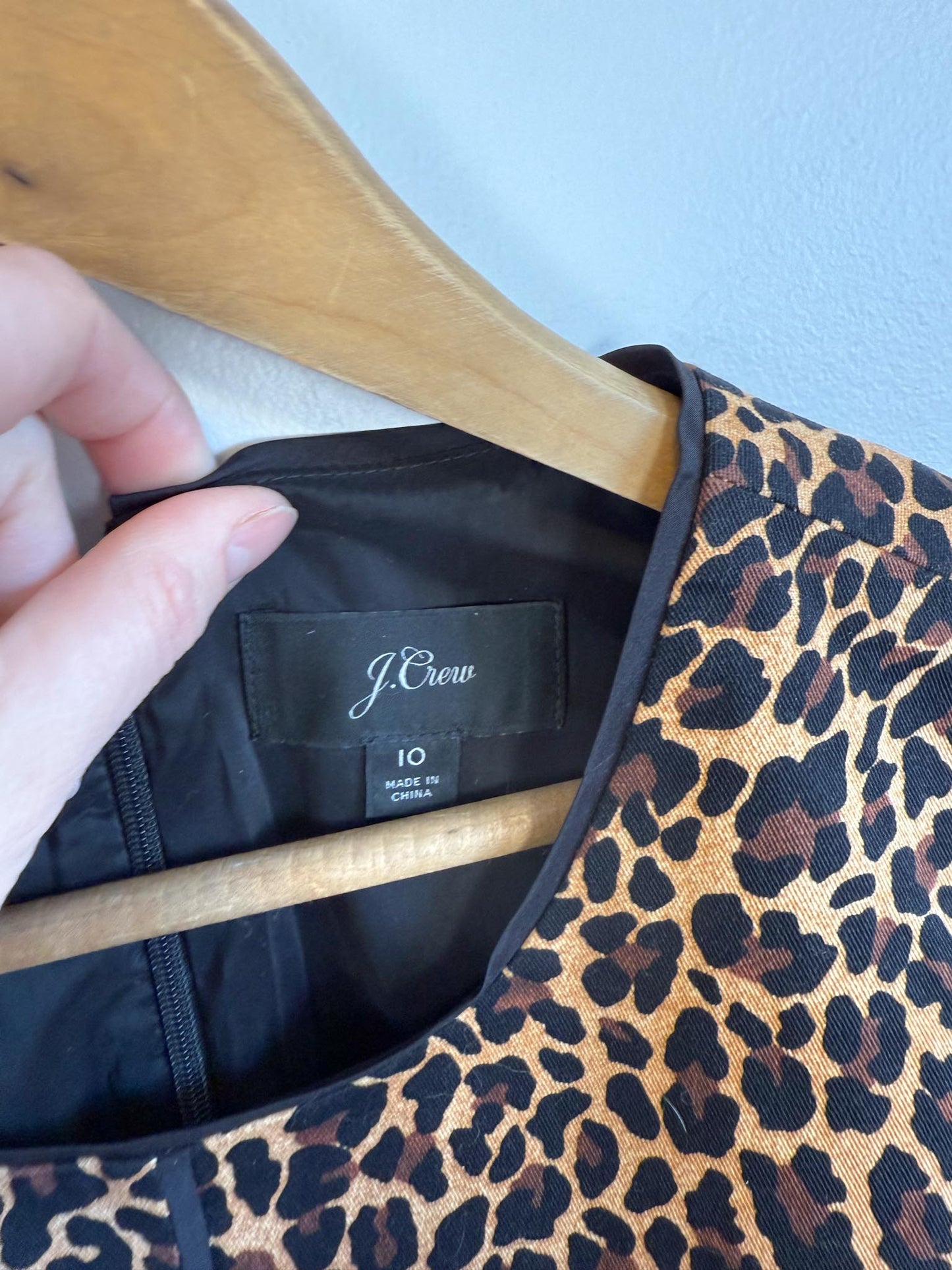 J.Crew Leopard Print Mini Dress (Size 10)